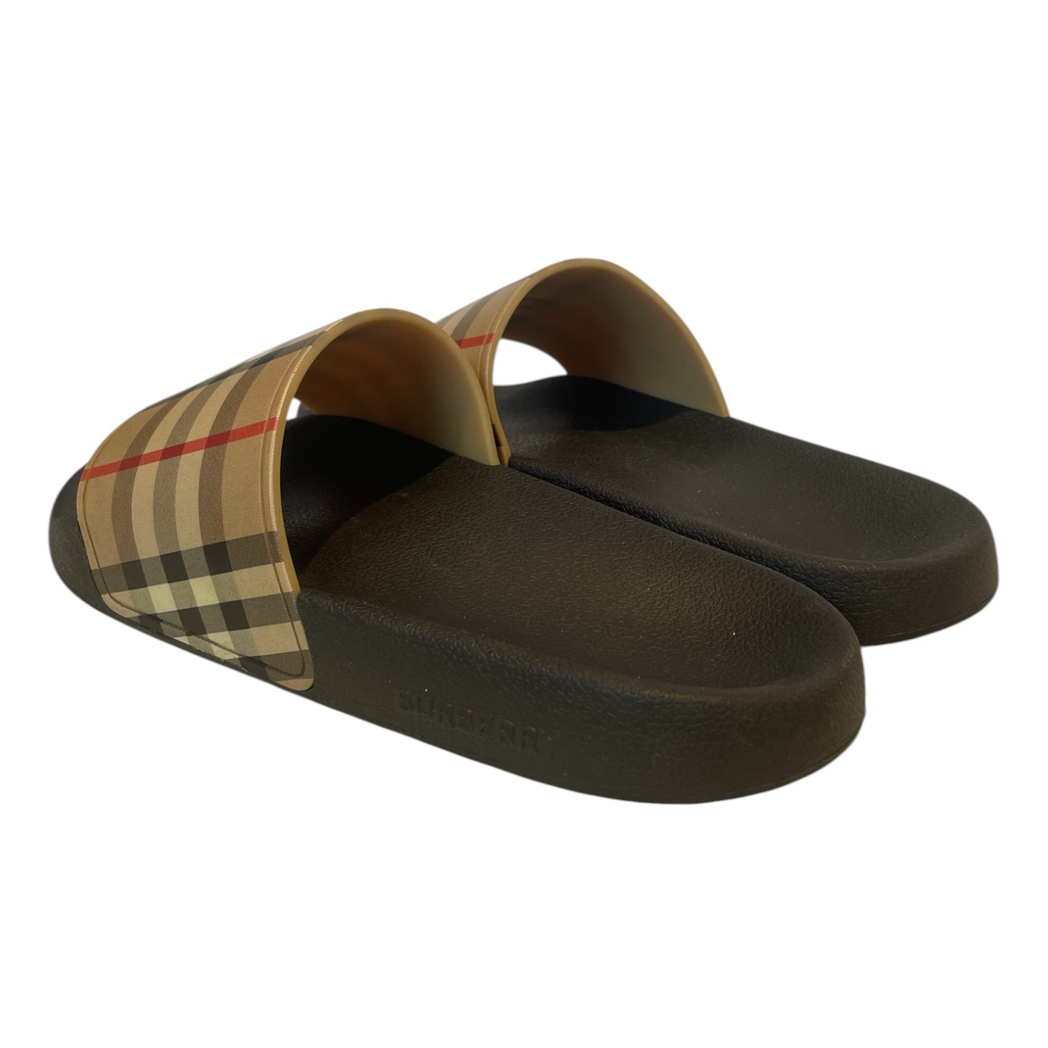 BURBERRY/Sandals/EU 37/Leather/BLK/BURBERRY DESIGN ON TOP view 2