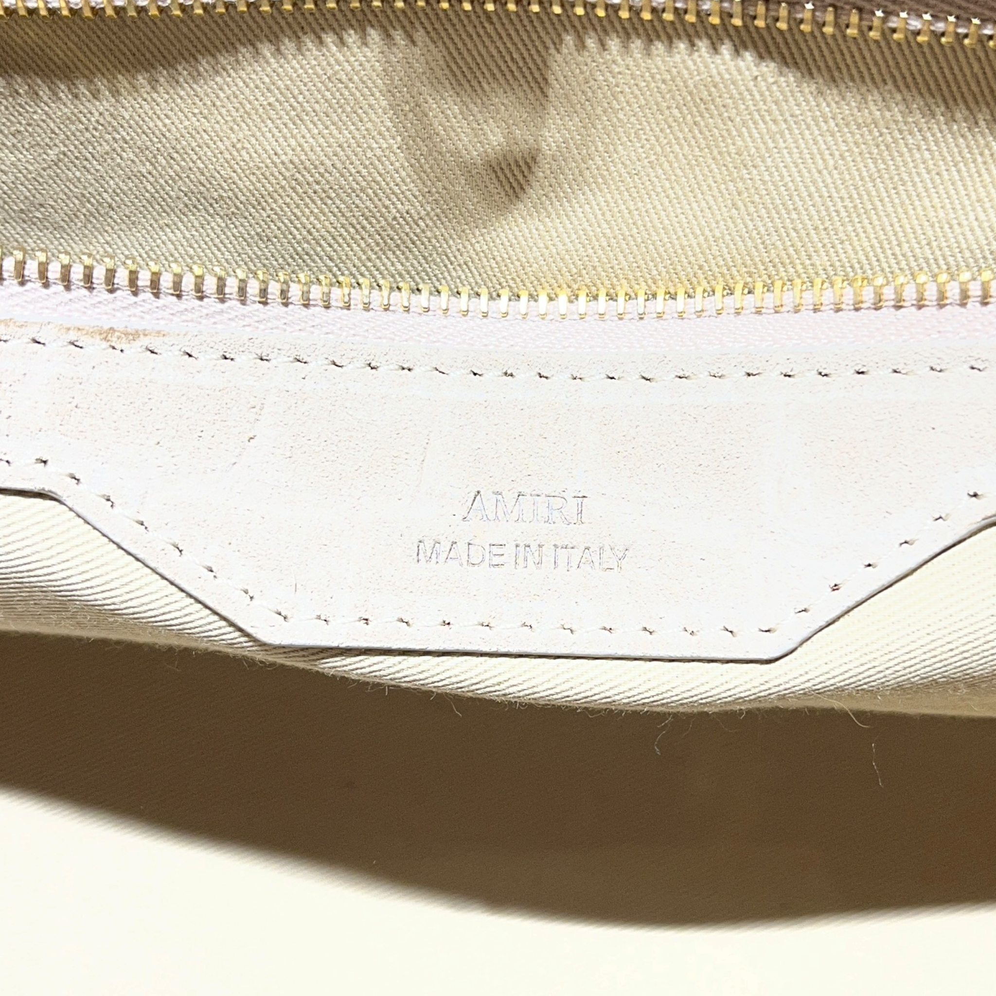 AMIRI/Hand Bag/Animal Pattern/Suede/BEG/top handles view 5