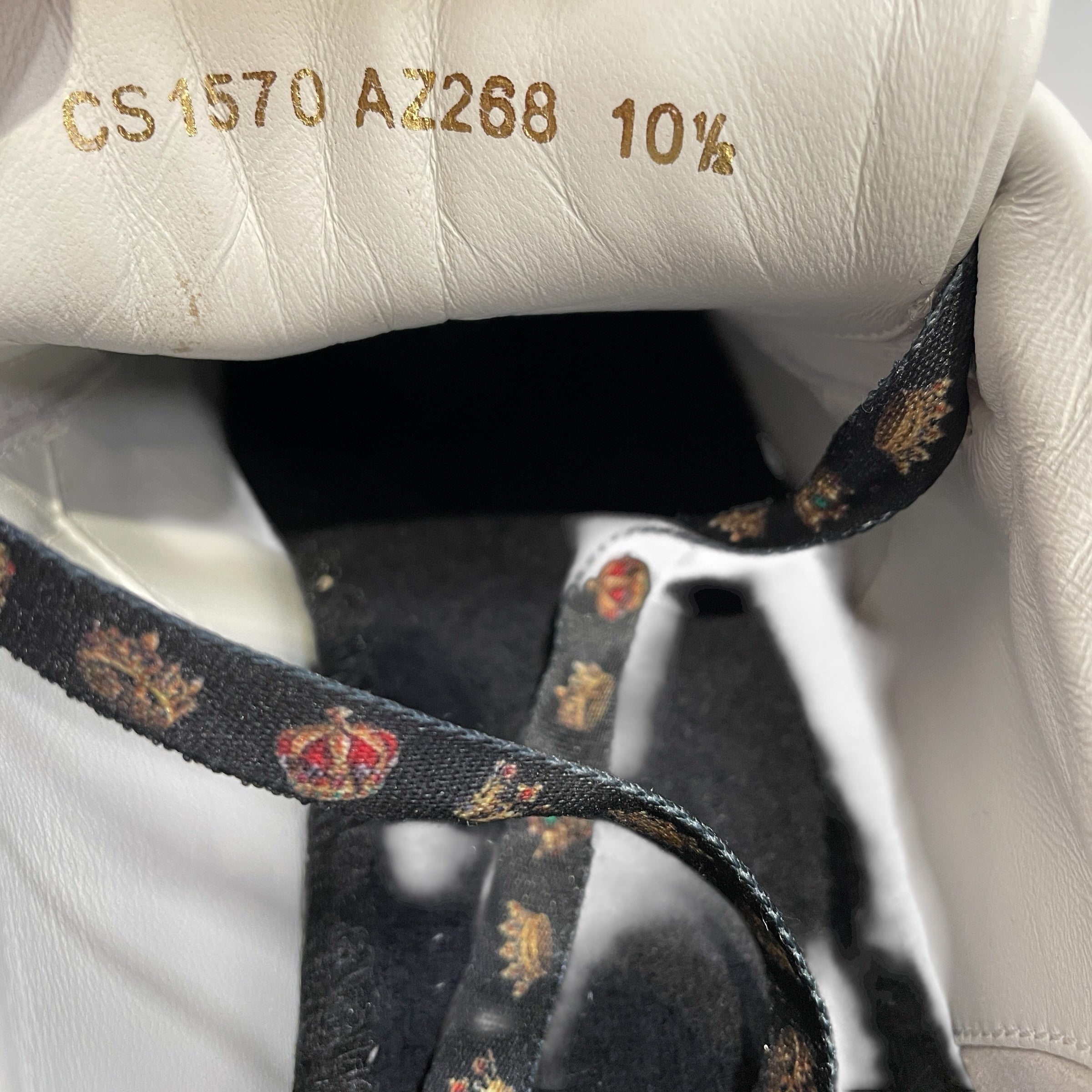 DOLCE&GABBANA/Low-Sneakers/US 10.5/Graphic/Leather/WHT/Port view 4