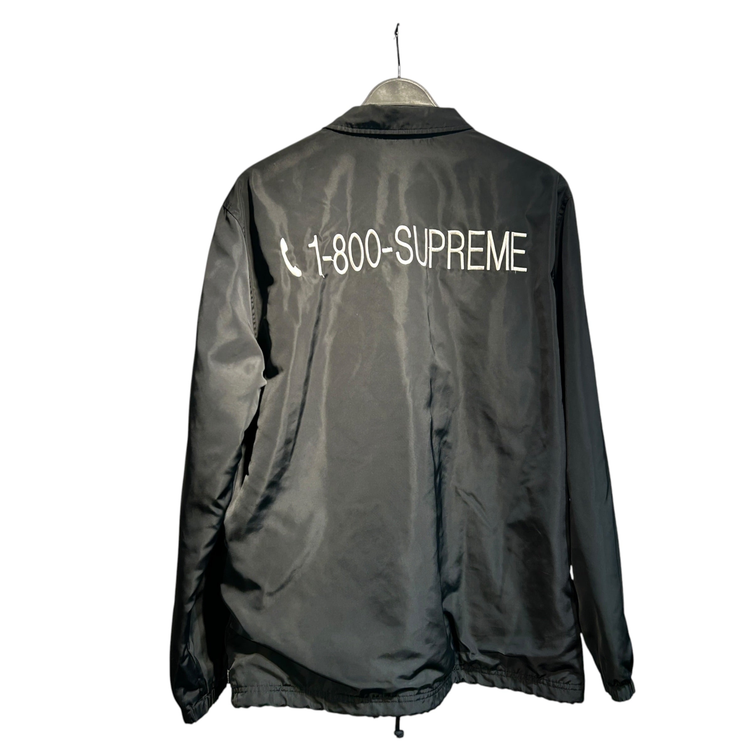 Supreme/Baseball Jkt/L/Nylon/BLK/1-800 coaches jacket f/w19 view 2