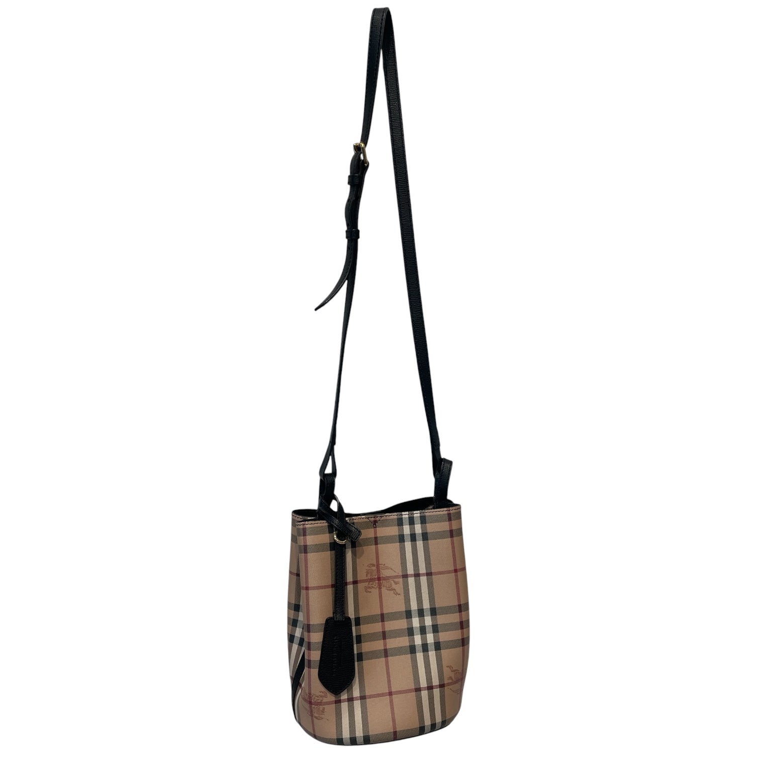 BURBERRY LONDON/Bag/Leather/KHK/NOVA CHECK LORNE BUCKET view 1