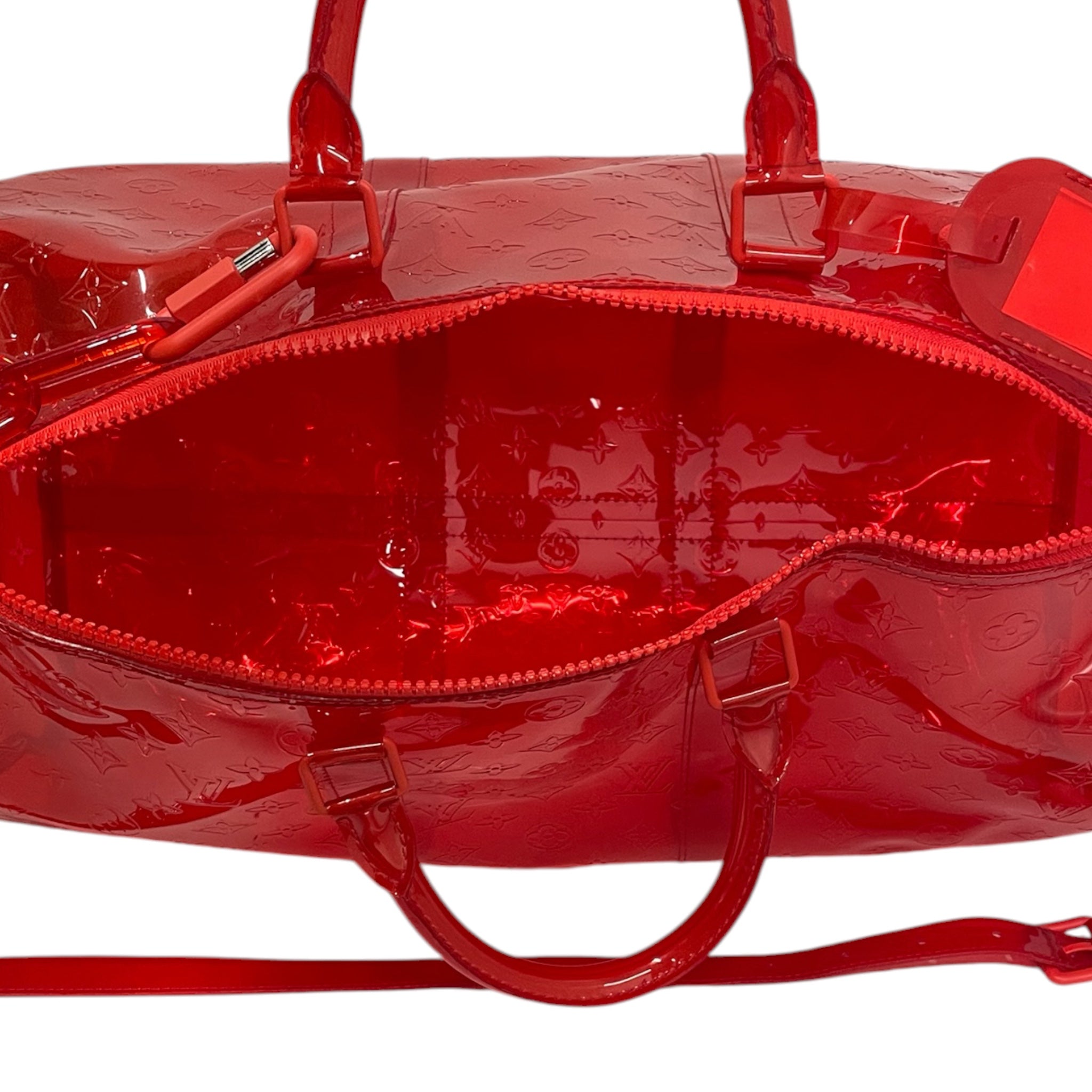 LOUIS VUITTON/Luggage/Monogram/RED/LOUIS VUITTON VINYL KEEPALL view 4