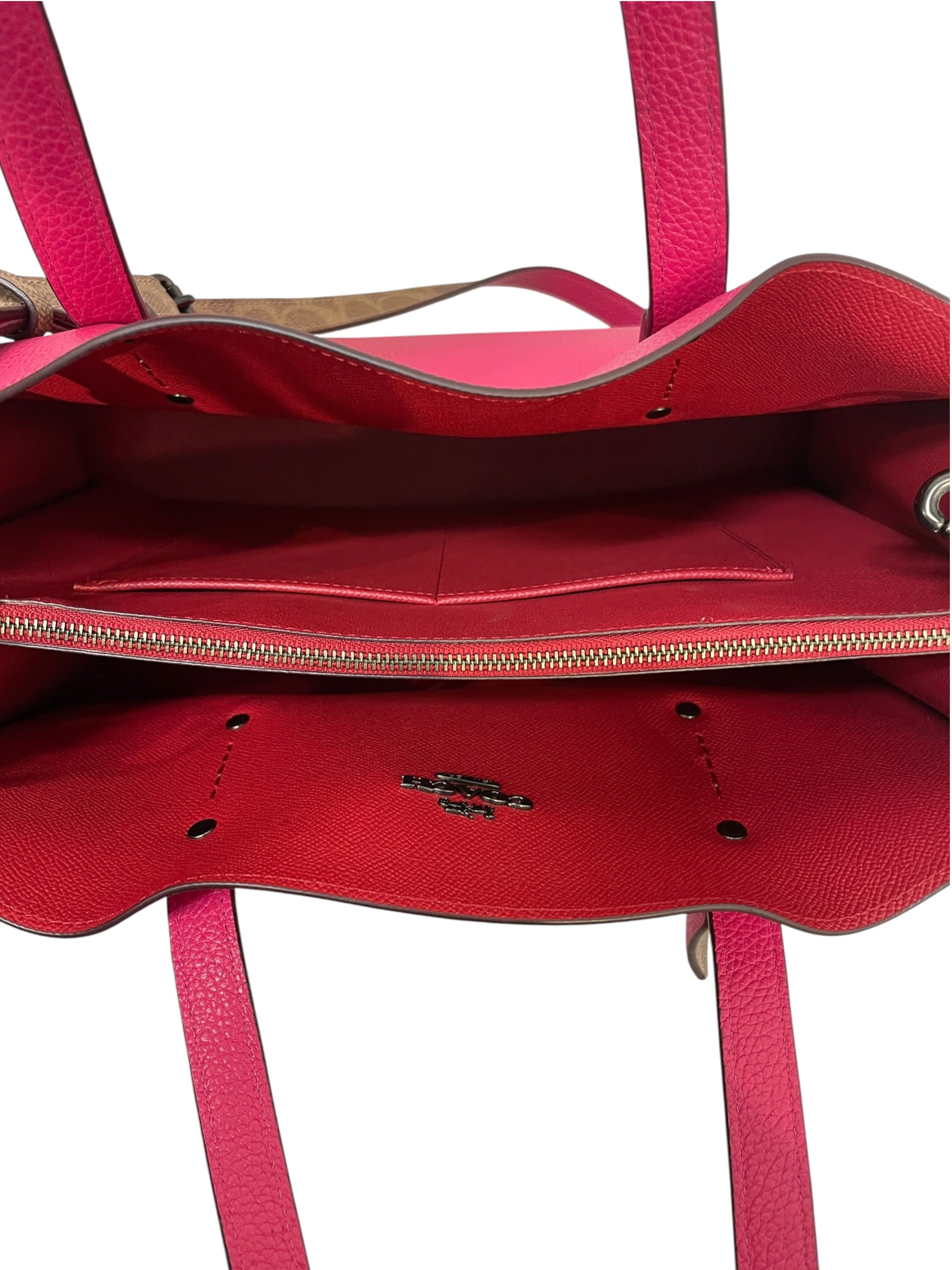 COACH/Tote Bag/Border/Leather/PNK/76073 charlie carryall view 4