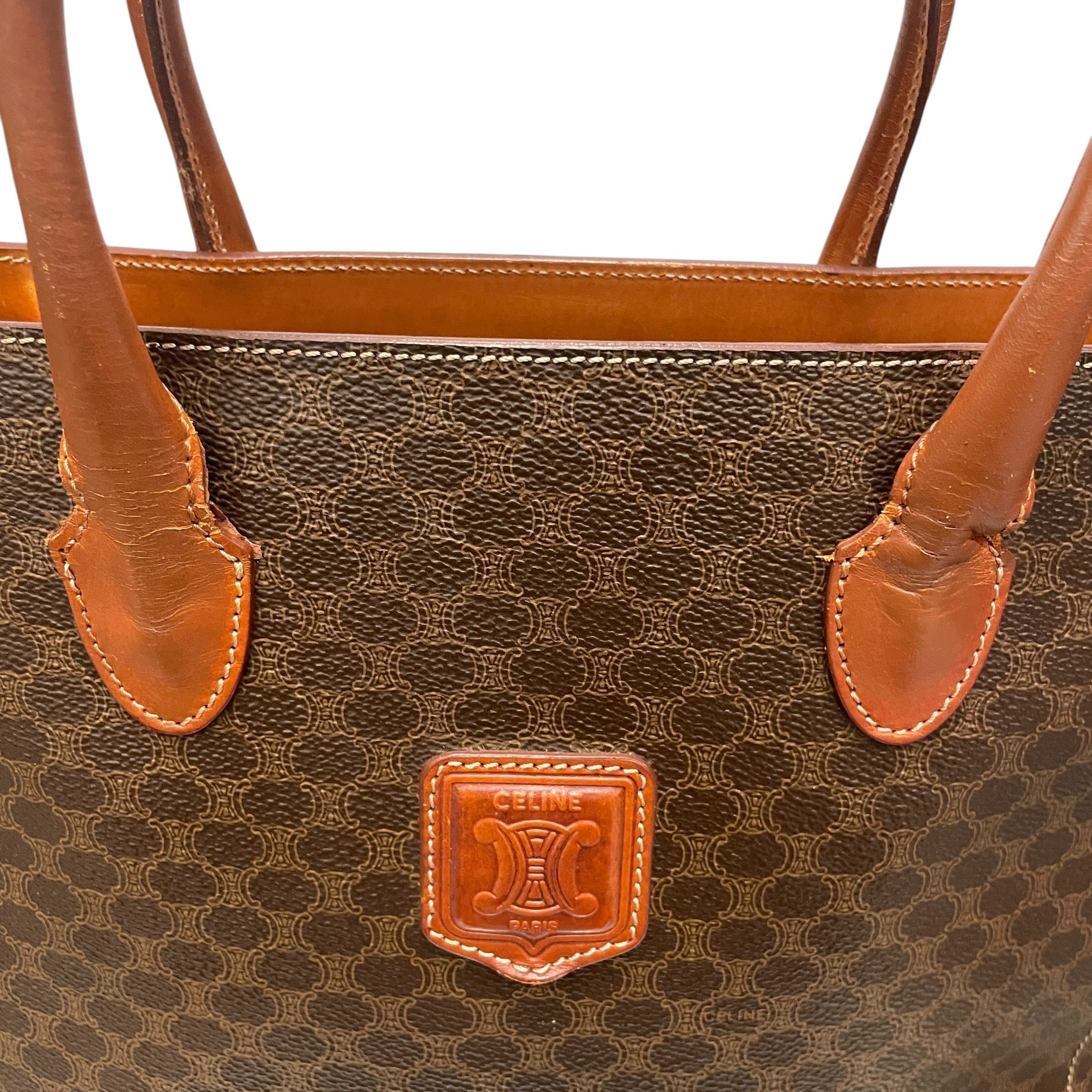 CELINE/Tote Bag/Monogram/Leather/BRW/MACADAM view 7