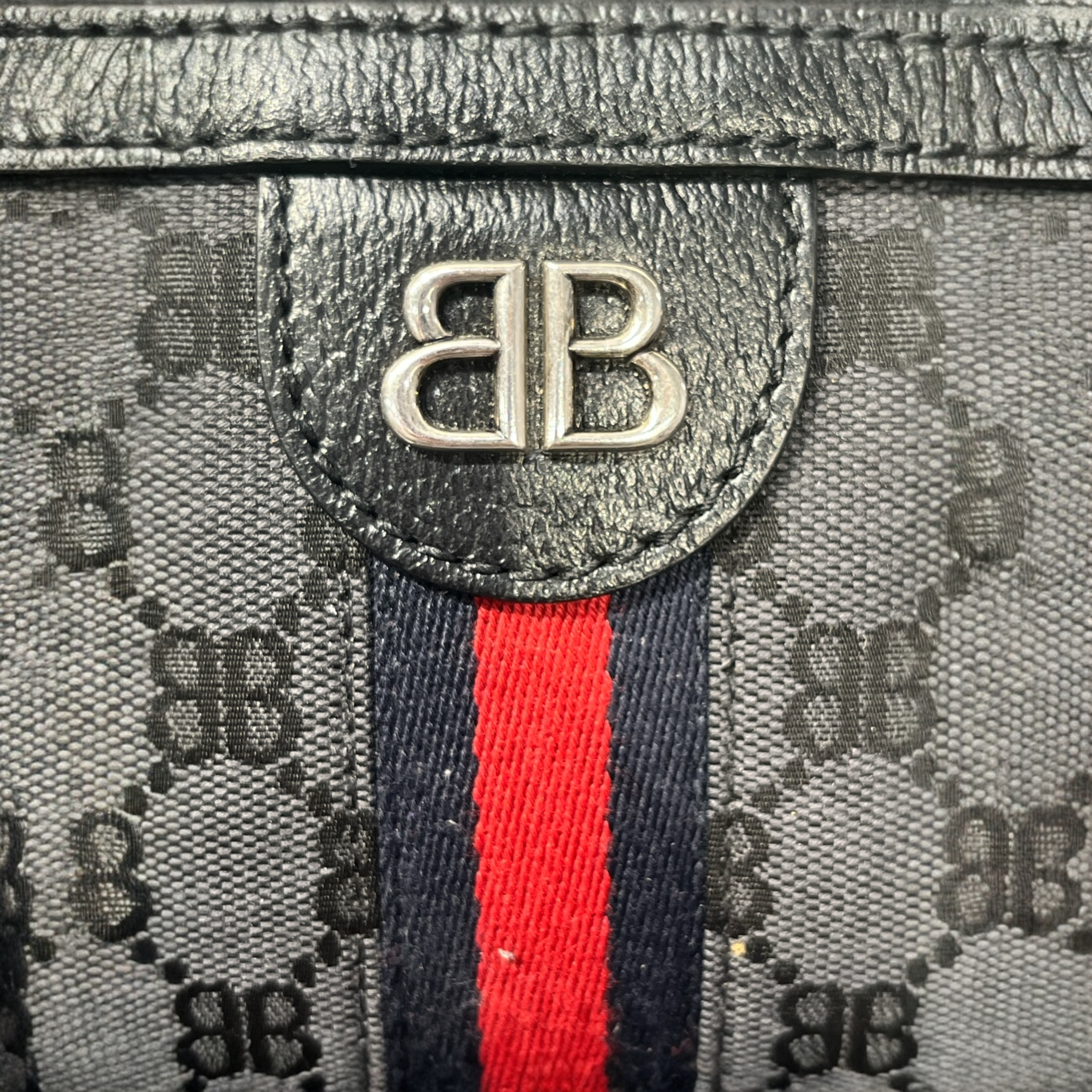 BALENCIAGA/Hand Bag/Monogram/Leather/BLK/BB X GUCCI HACKER PROJECT view 5
