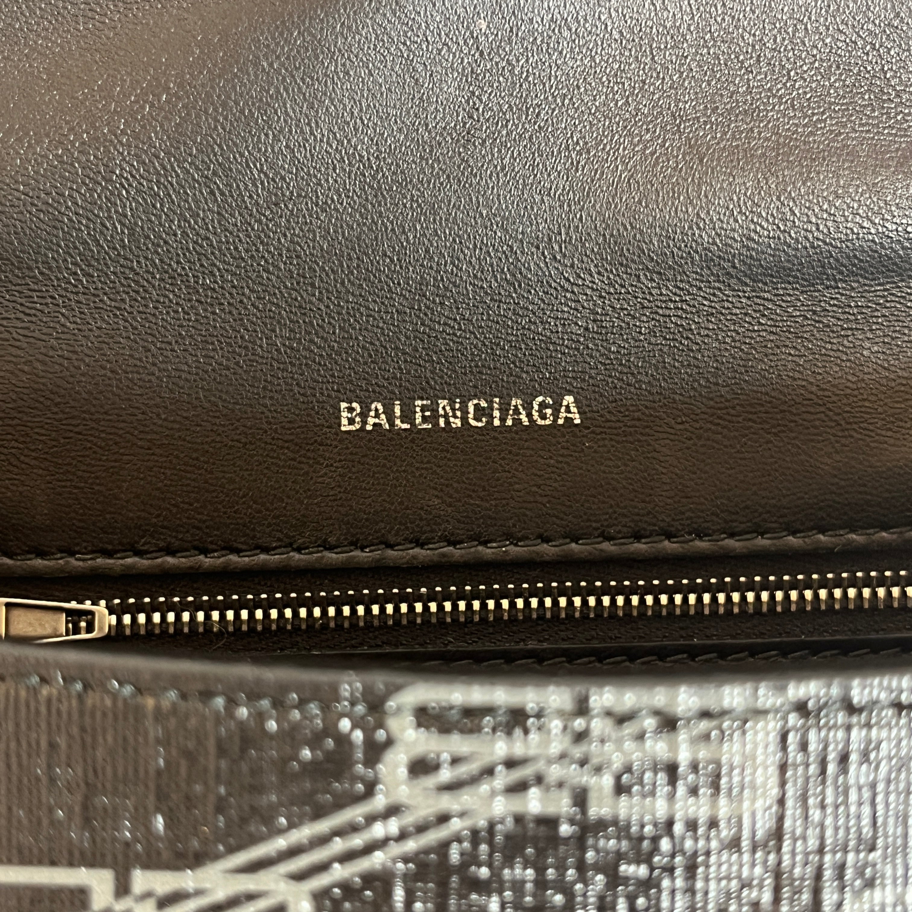 BALENCIAGA/Bag/Monogram/Leather/BLK/Hourglass Handbag view 5