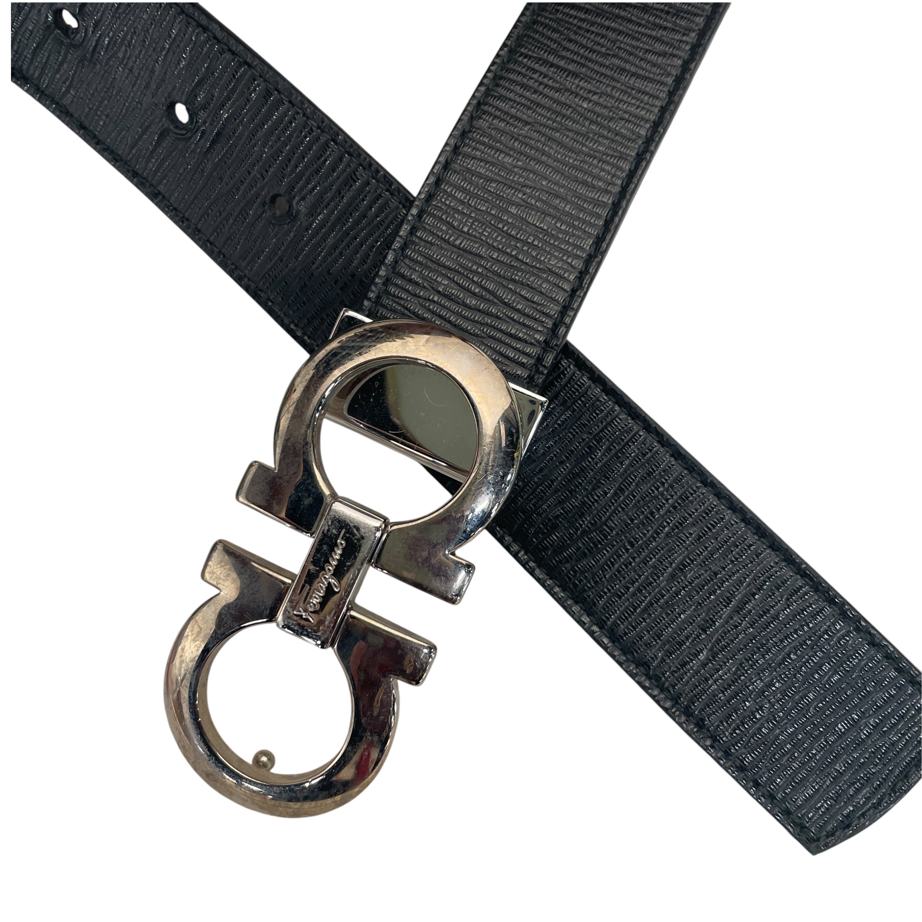 Salvatore Ferragamo/Belt/Leather/BLK/M's/ view 2