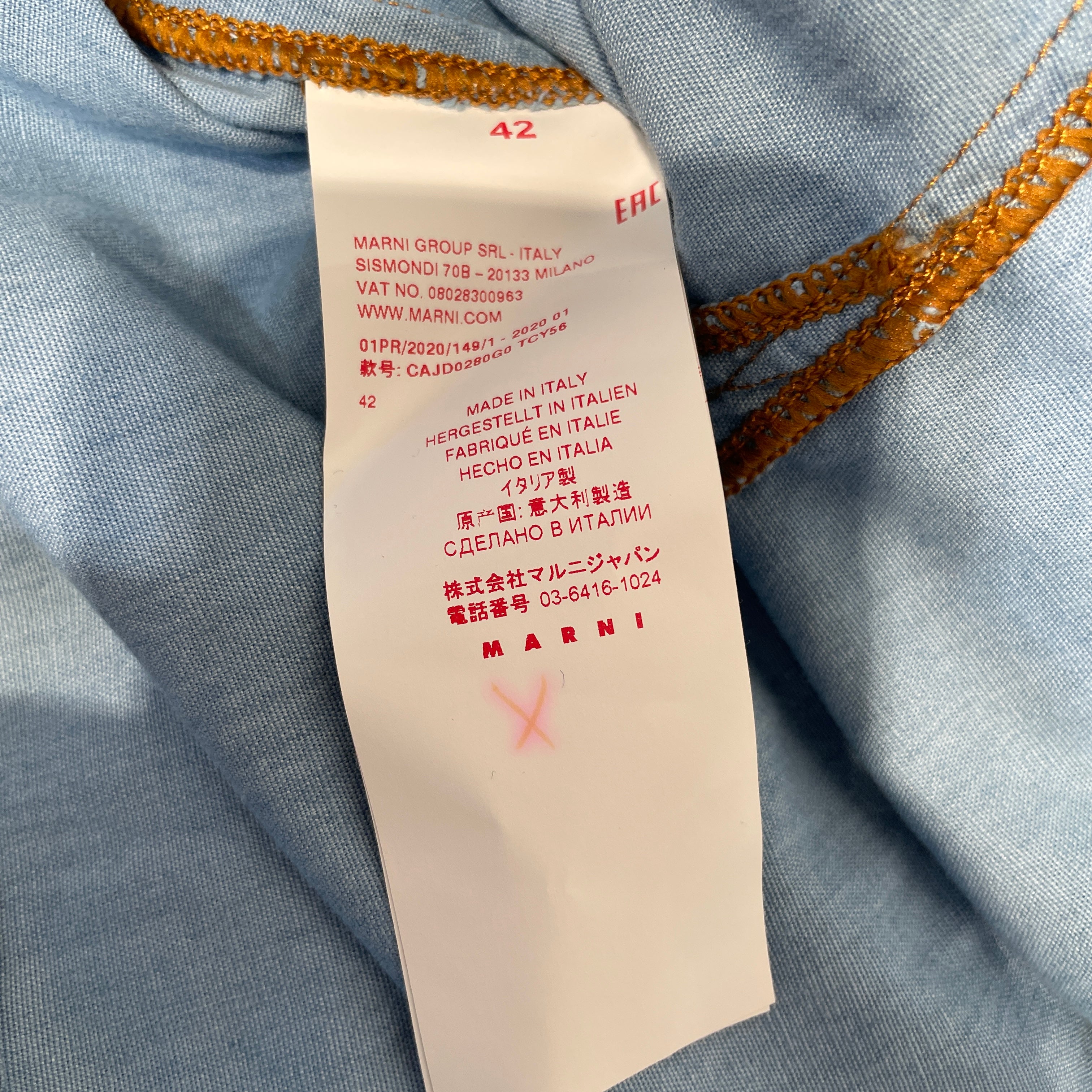 MARNI/LS Shirt/42/Denim/BLU/ view 7