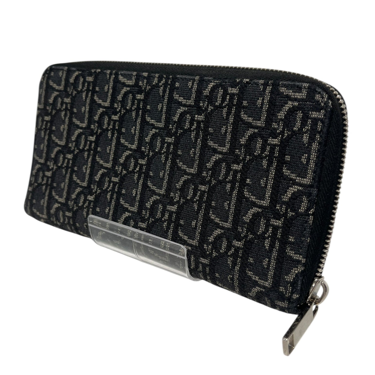Christian Dior/Wallet/OS/Monogram/Cotton/GRY/monogram zip around view 2