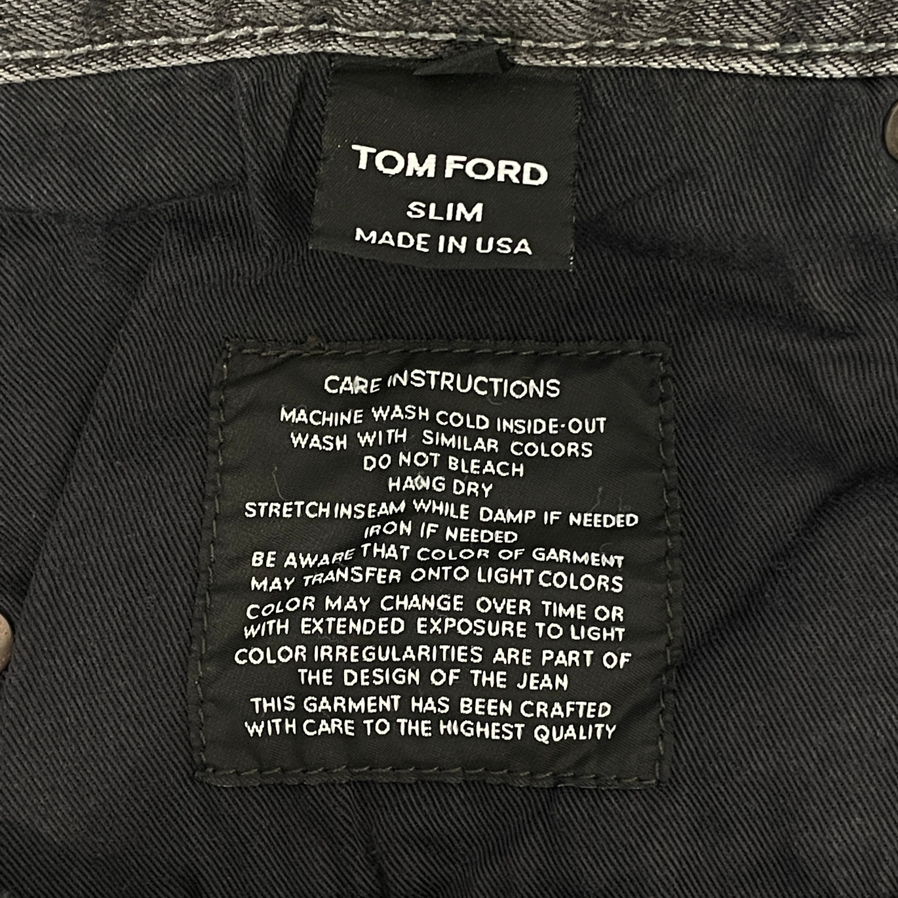 TOM FORD/Pants/34/Denim/BLK/STRAIGHT LEG / MADE IN USA view 4