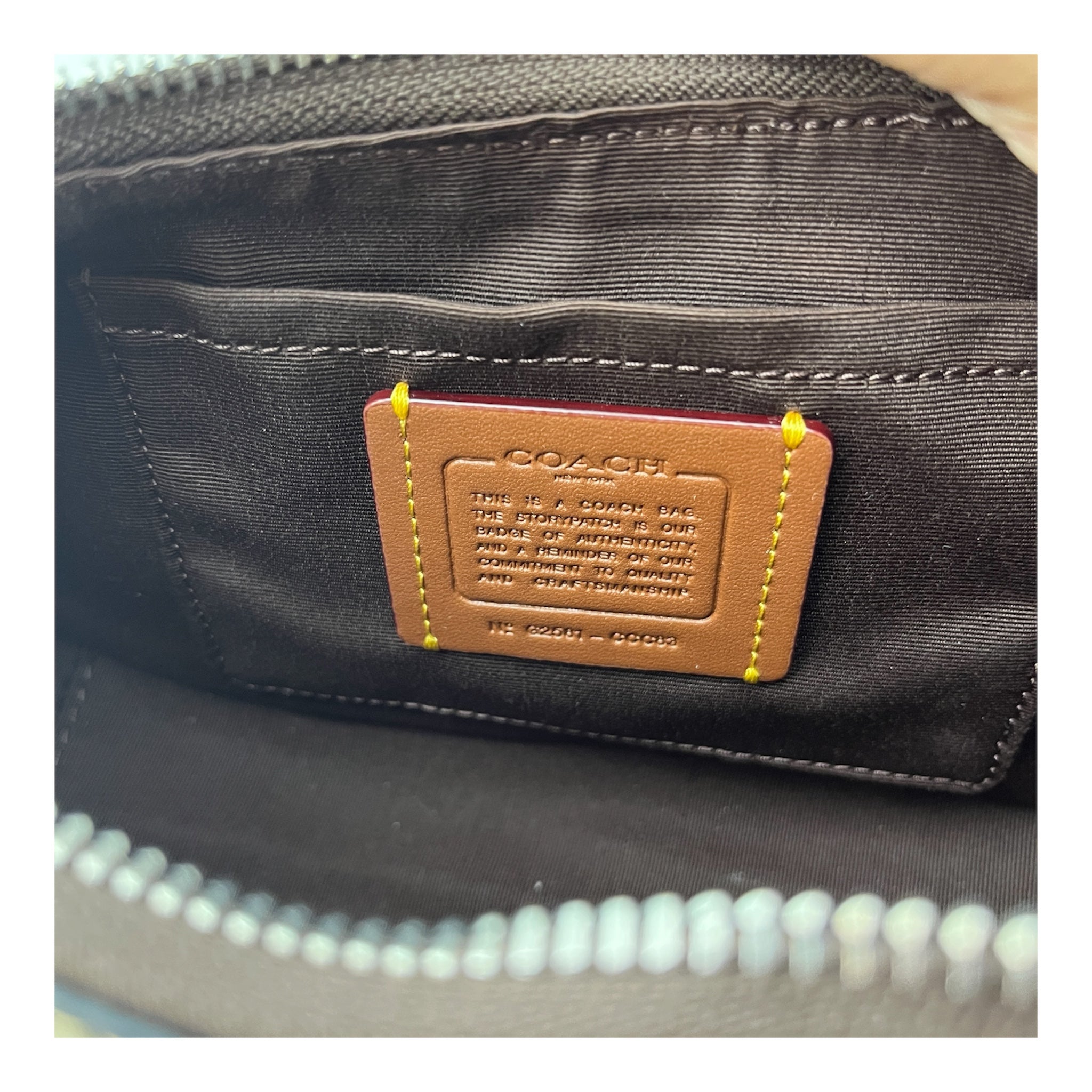 COACH/Hand Bag/Leather/BRW/Cowprint 3D Pockets view 4