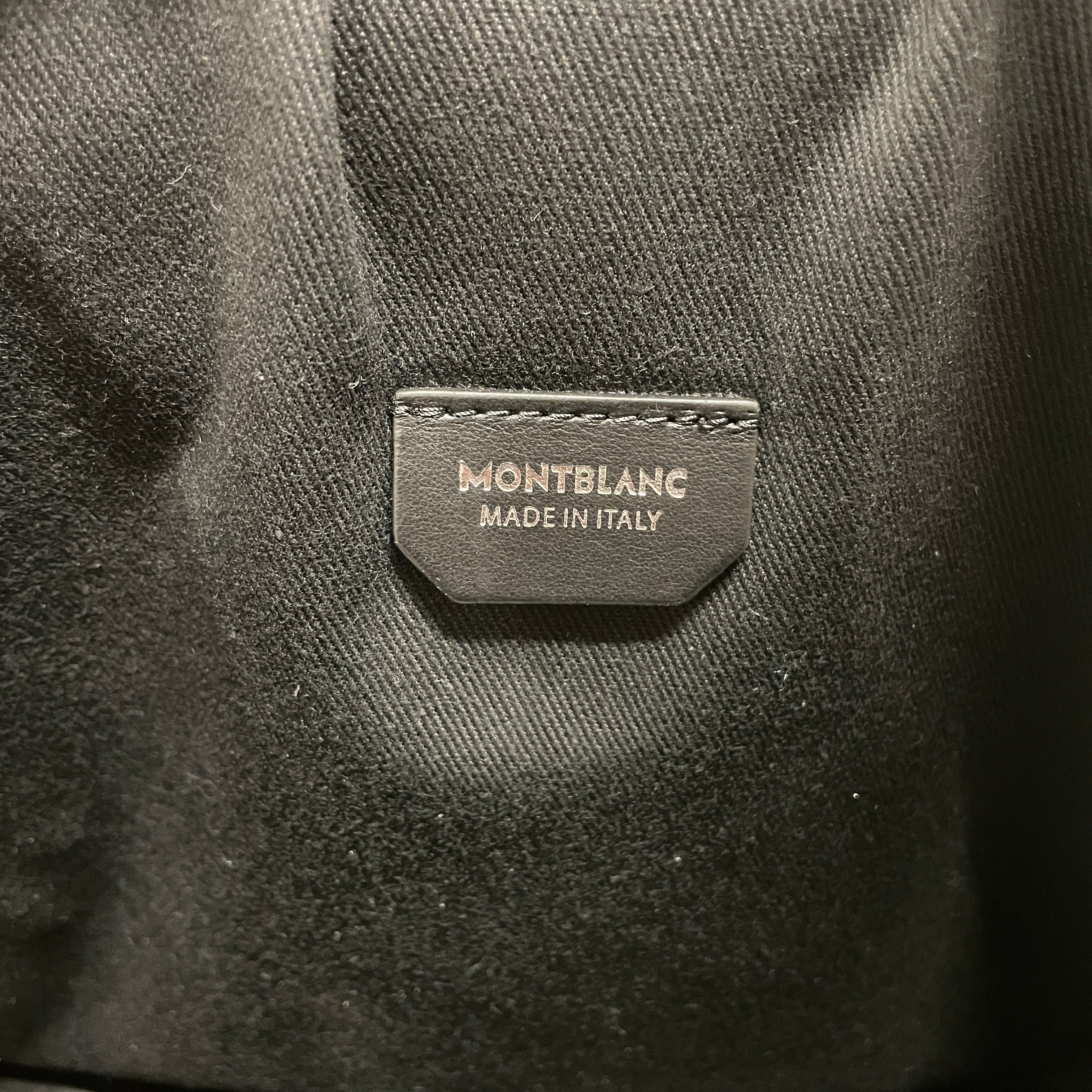 MONTBLANC/Backpack/Monogram/Leather/BLK/BLU M ALLOVER LOGO view 4