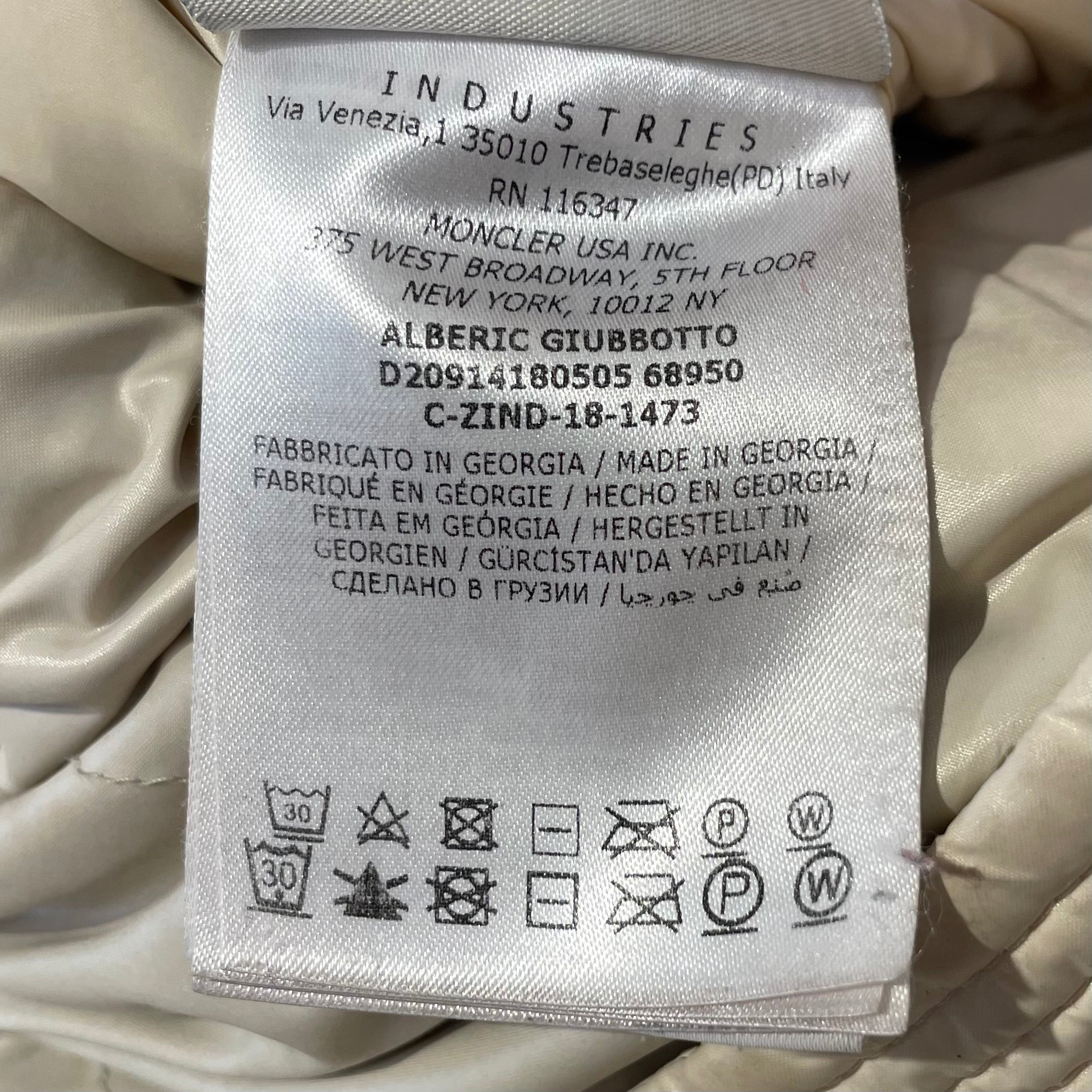 MONCLER/Coat/3/Polyester/CRM/CREAM MONCLER PUFFER view 4