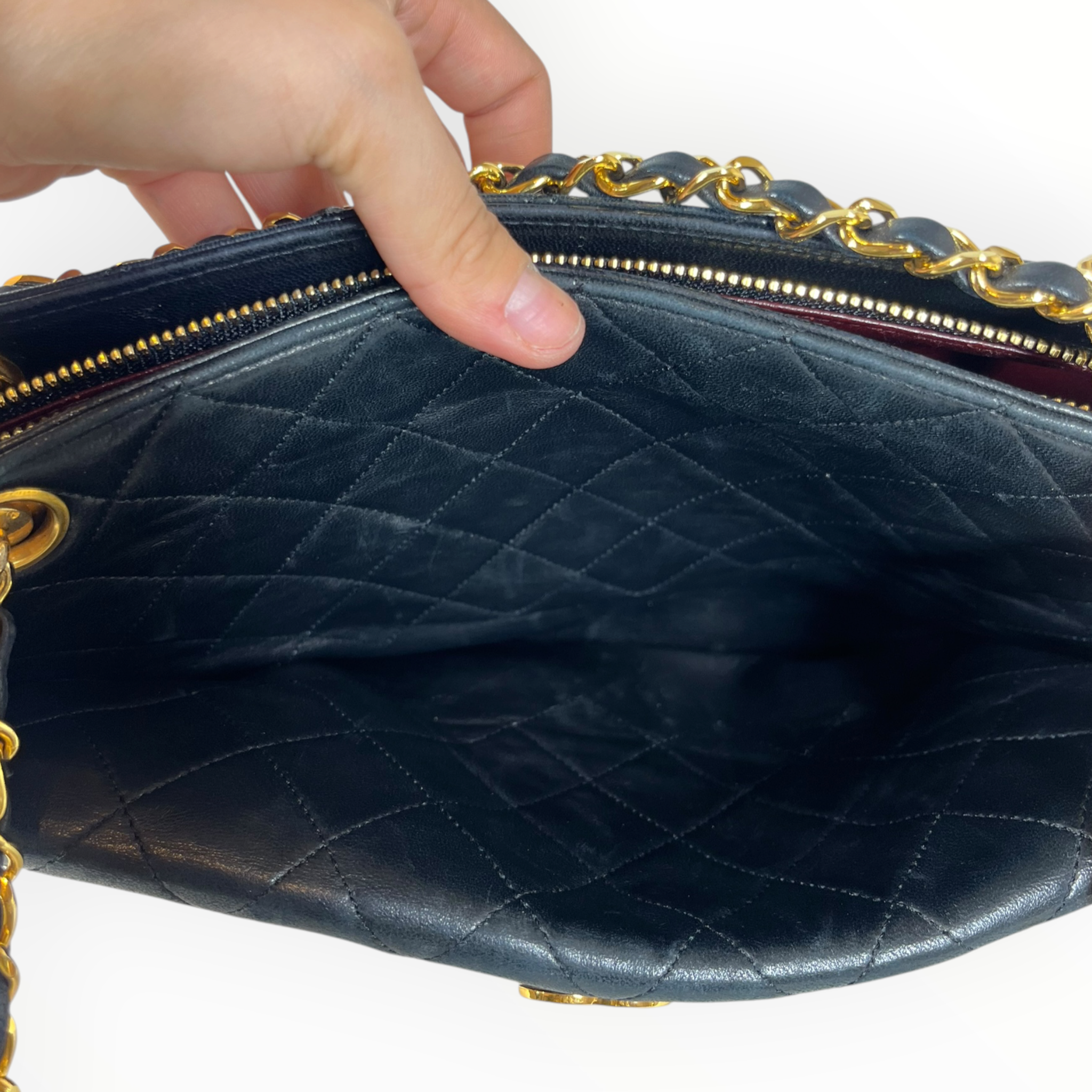 CHANEL/Bag/Leather/BLK/Quilted Lambskin Tote view 8