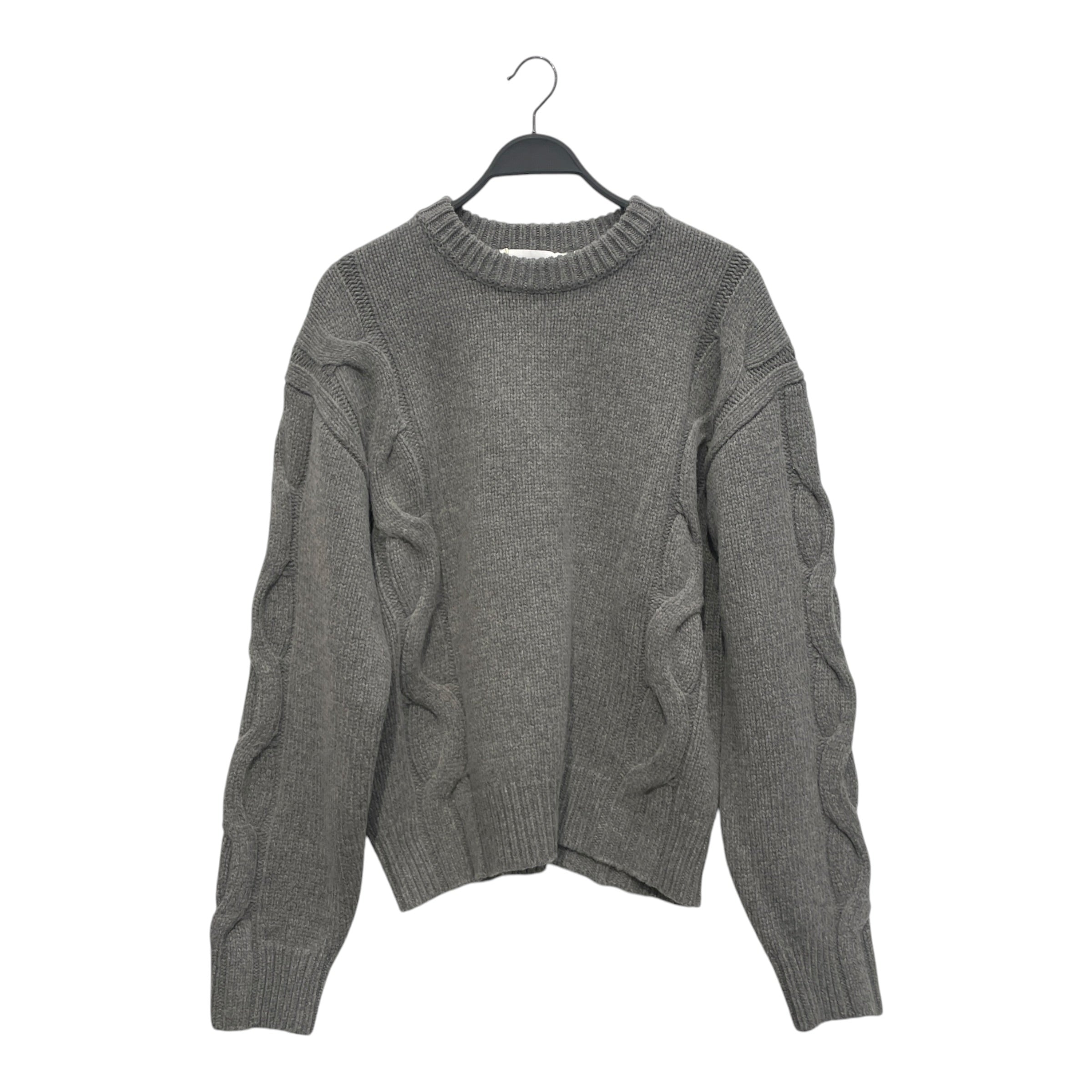 Axel Arigato/Heavy Sweater/L/Wool/GRY/AA GRY BEAM CABLEKNIT SWEATER view 1
