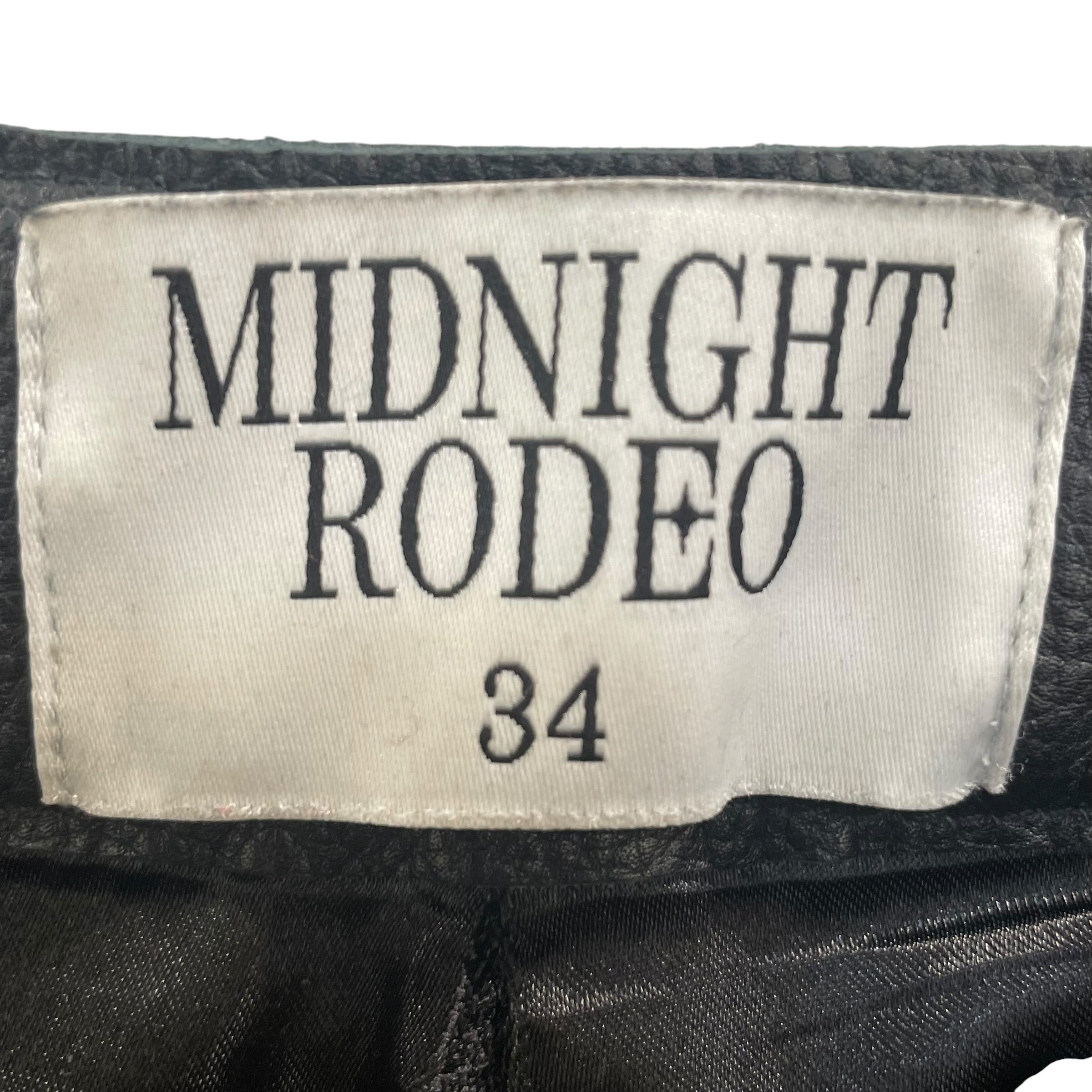 MIDNIGHT RODEO/Straight Pants/34/Leather/BLK/GENUINE LEATHER PANTS MR. view 3