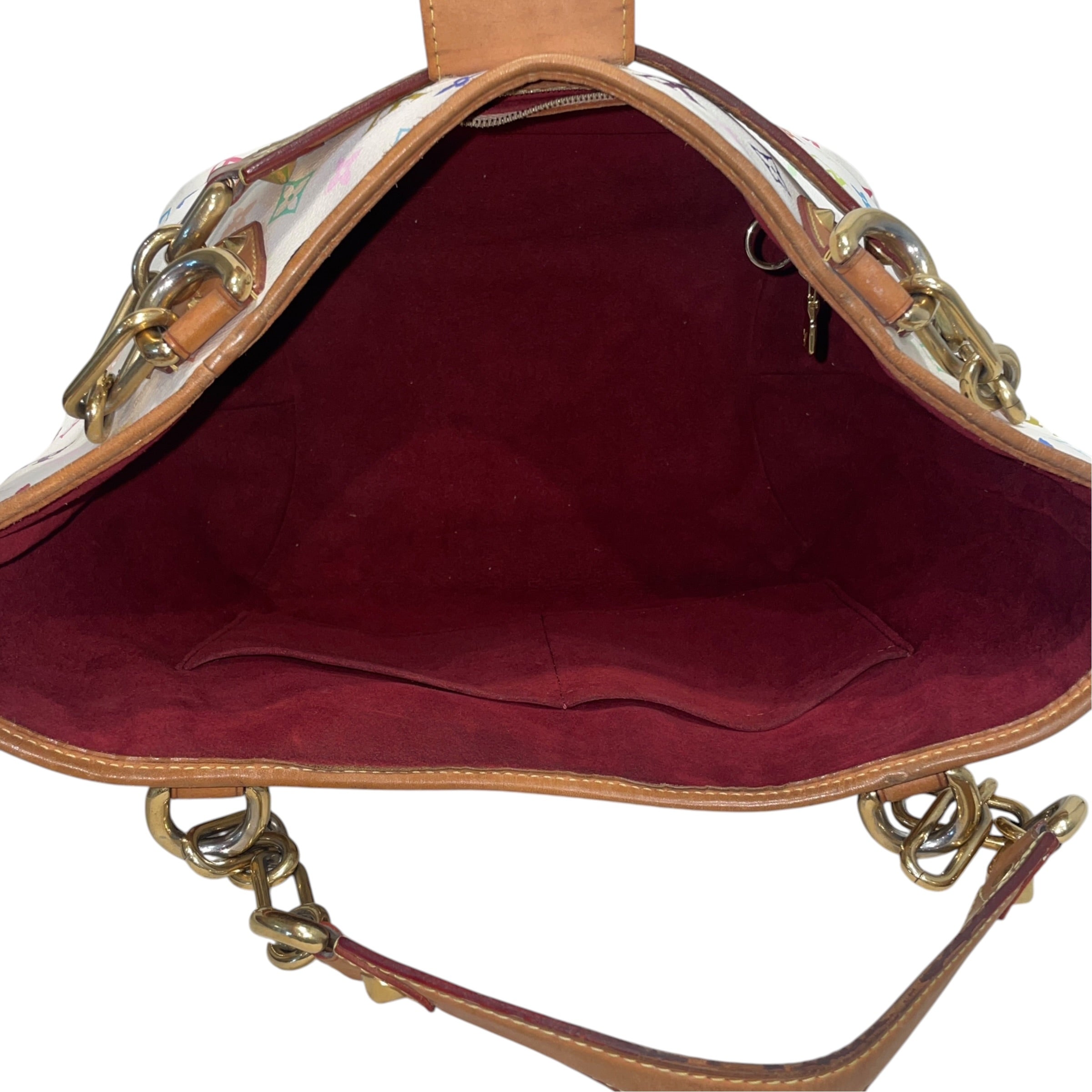 LOUIS VUITTON/Hand Bag/Monogram/Leather/WHT/Multicolor Annie MM view 4