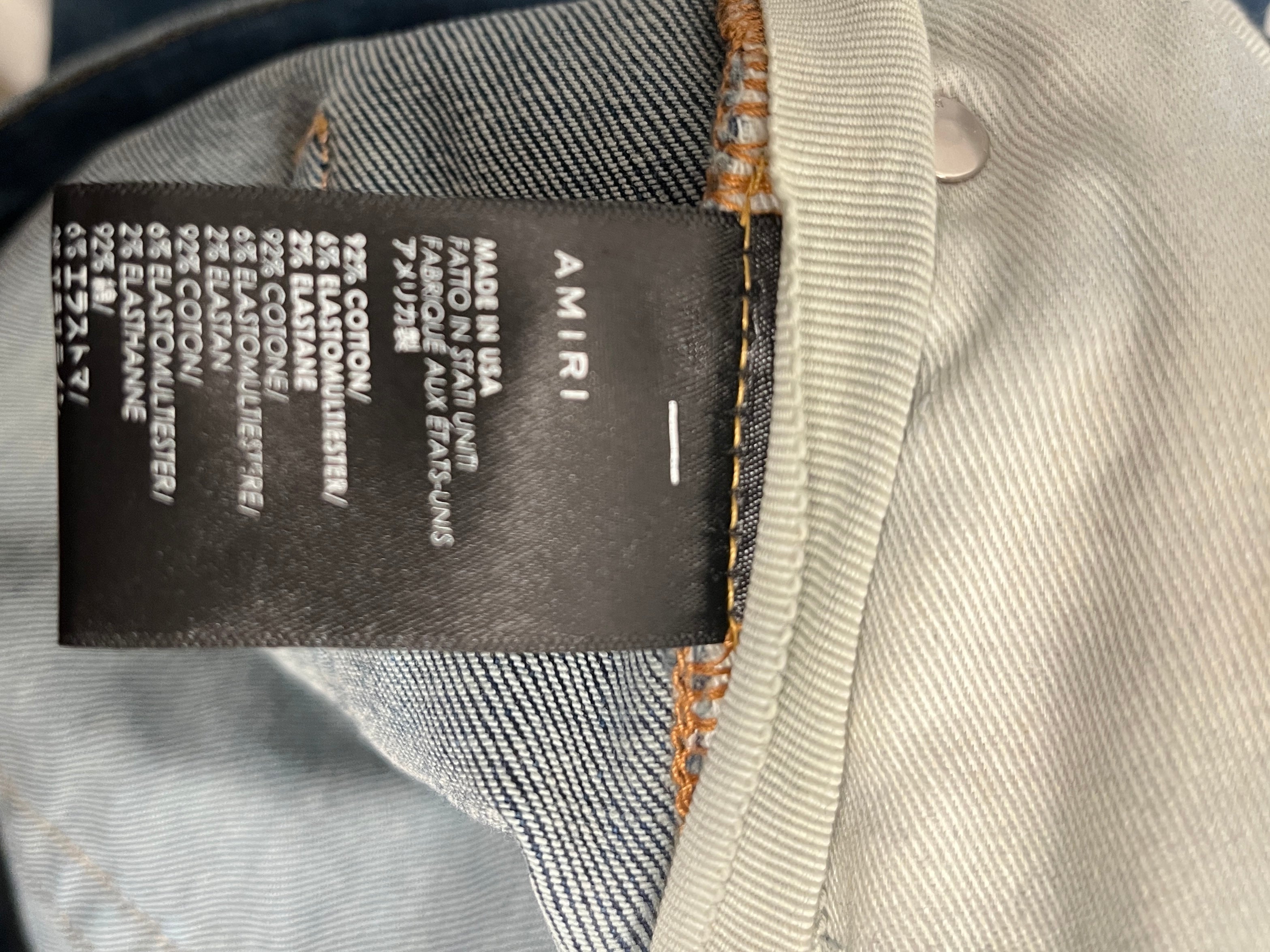 AMIRI/Skinny Pants/38/Cotton/NVY/Button Fly/SIDE & KNEE ZIPPER view 4