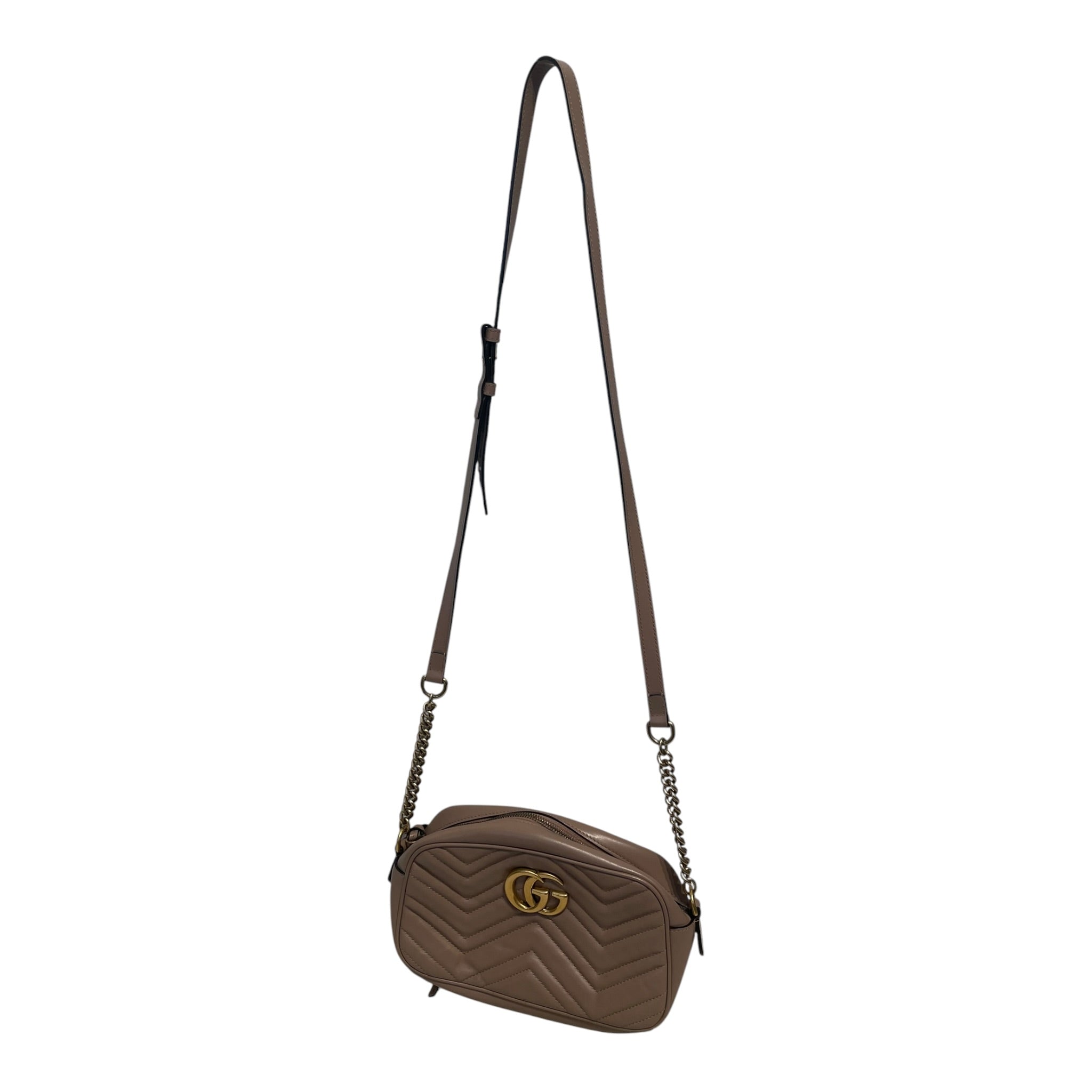 GUCCI/Cross Body Bag/Leather/BRW/GG Marmont Matelasse Small view 1