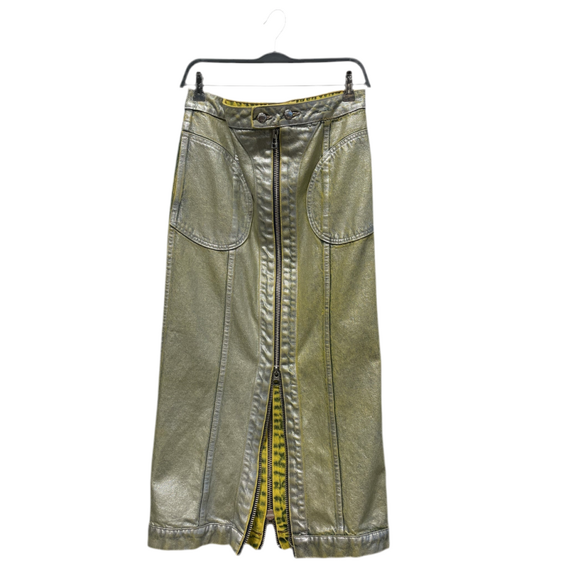 ECKHAUS LATTA/Long Skirt/M/Glitter/Denim/SLV/Midi Length/