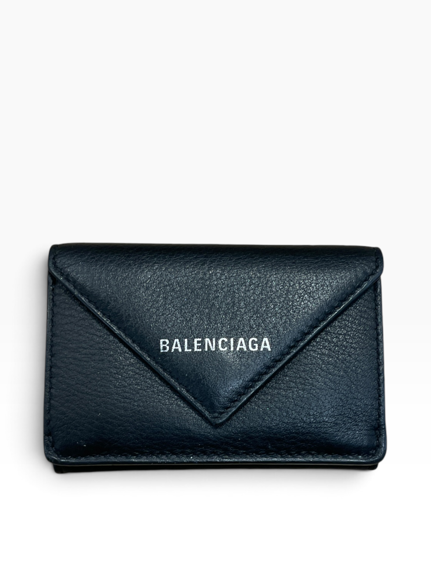 BALENCIAGA/Wallet/Leather/BLK/M's/ENVELOPE FOLD MINI WALLET view 1