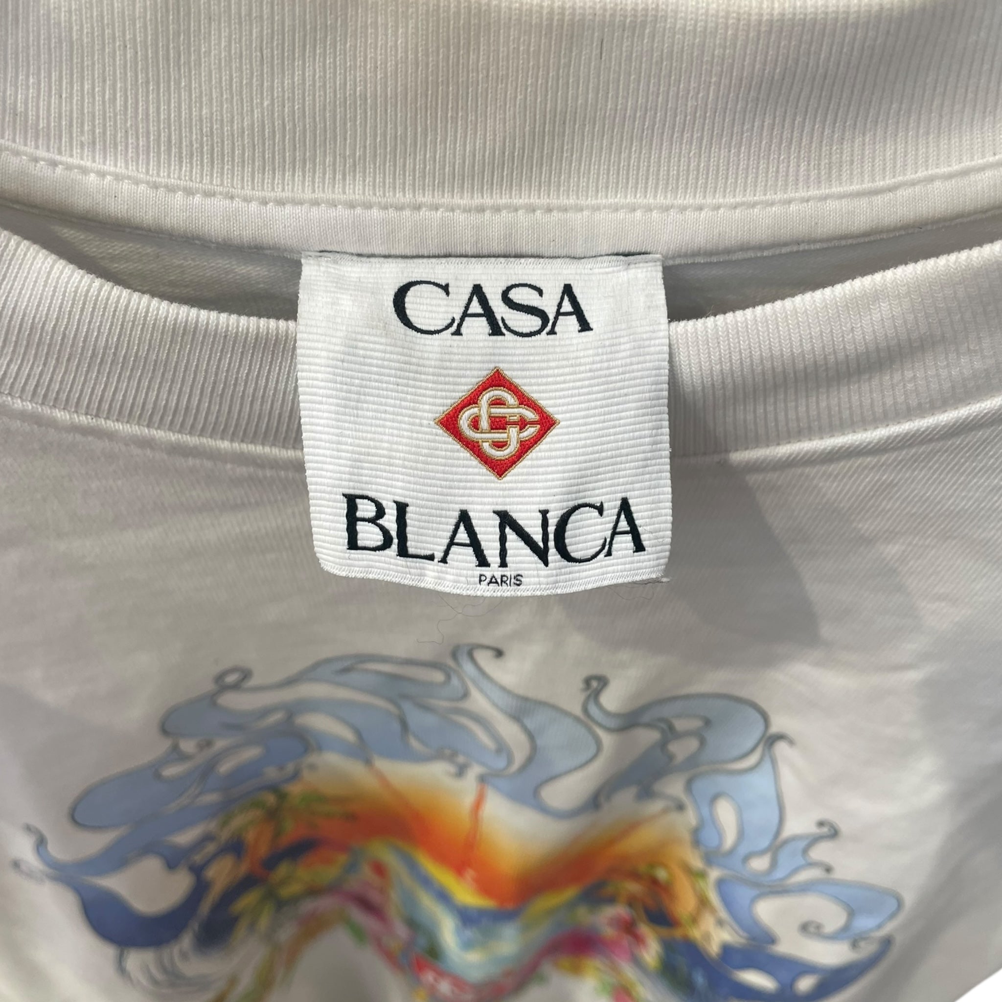 CASABLANCA/T-Shirt/L/Cotton/WHT/ view 3