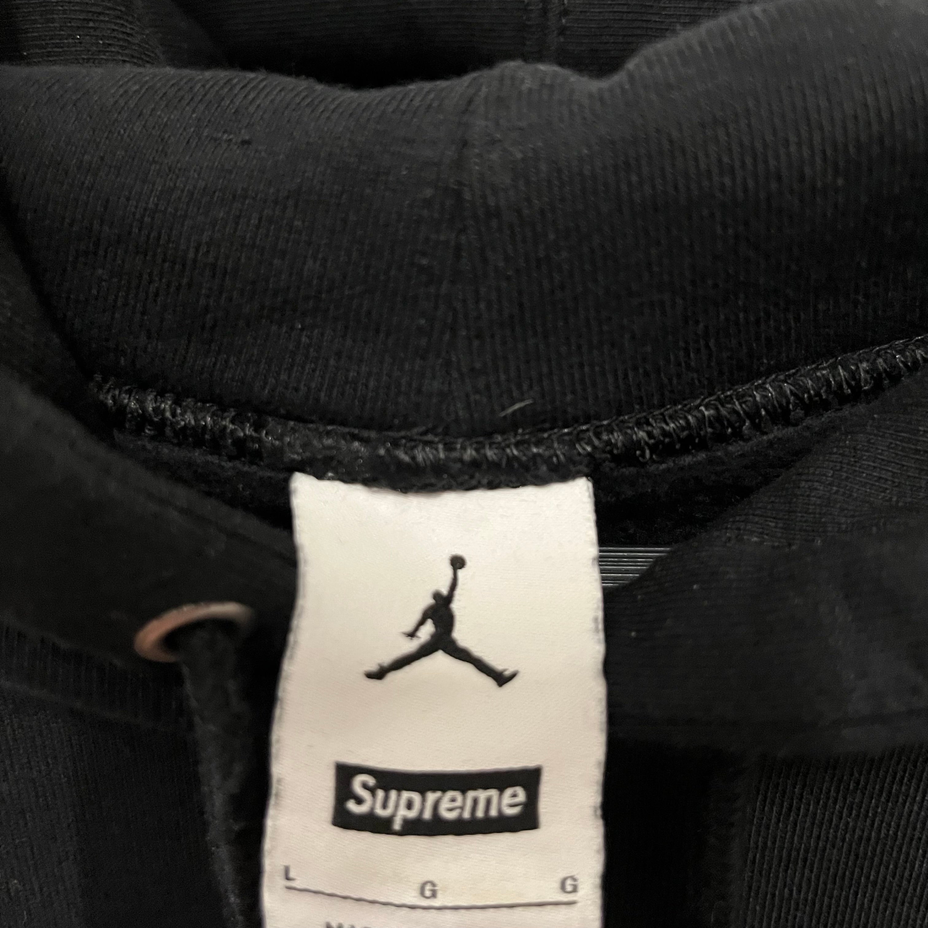 Supreme/JORDAN BRAND/Hoodie/L/Cotton/BLK/Pullover/ view 5
