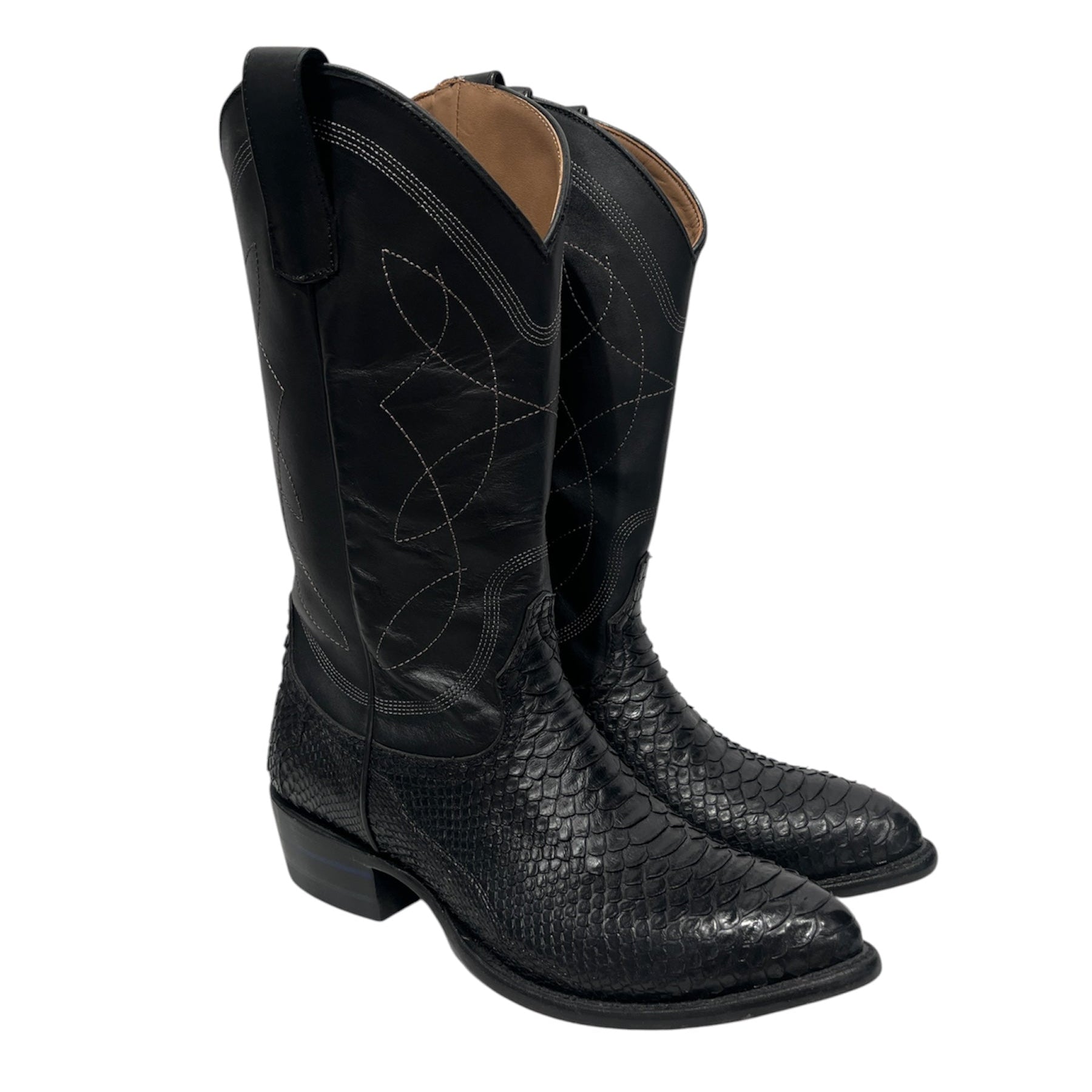 ALVIES/Cowboy Boots/US 9/Leather/BLK/PYTHON 6TH STREET view 1