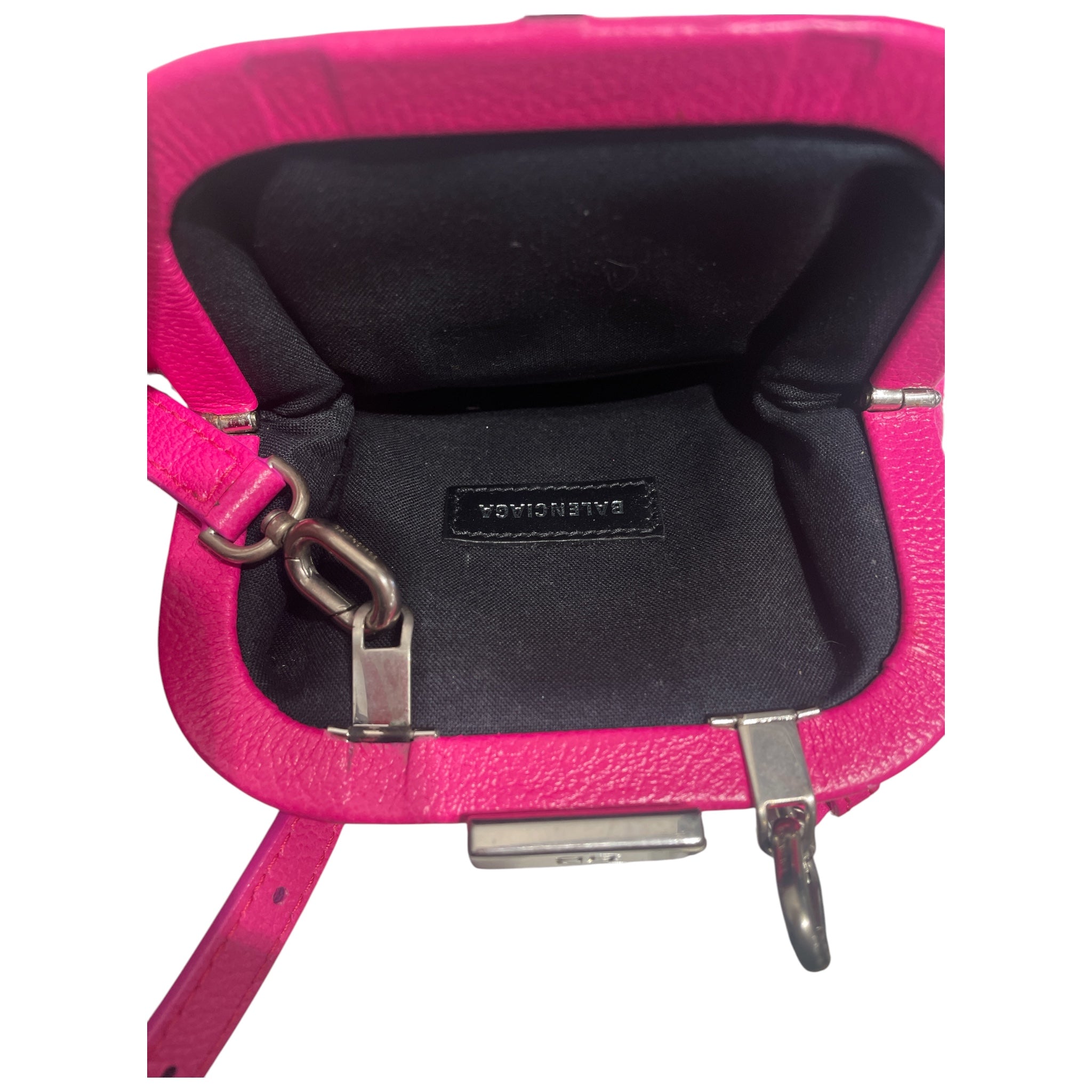 BALENCIAGA/Cross Body Bag/Leather/PNK/Cloud Coin Purse Crossbody view 3