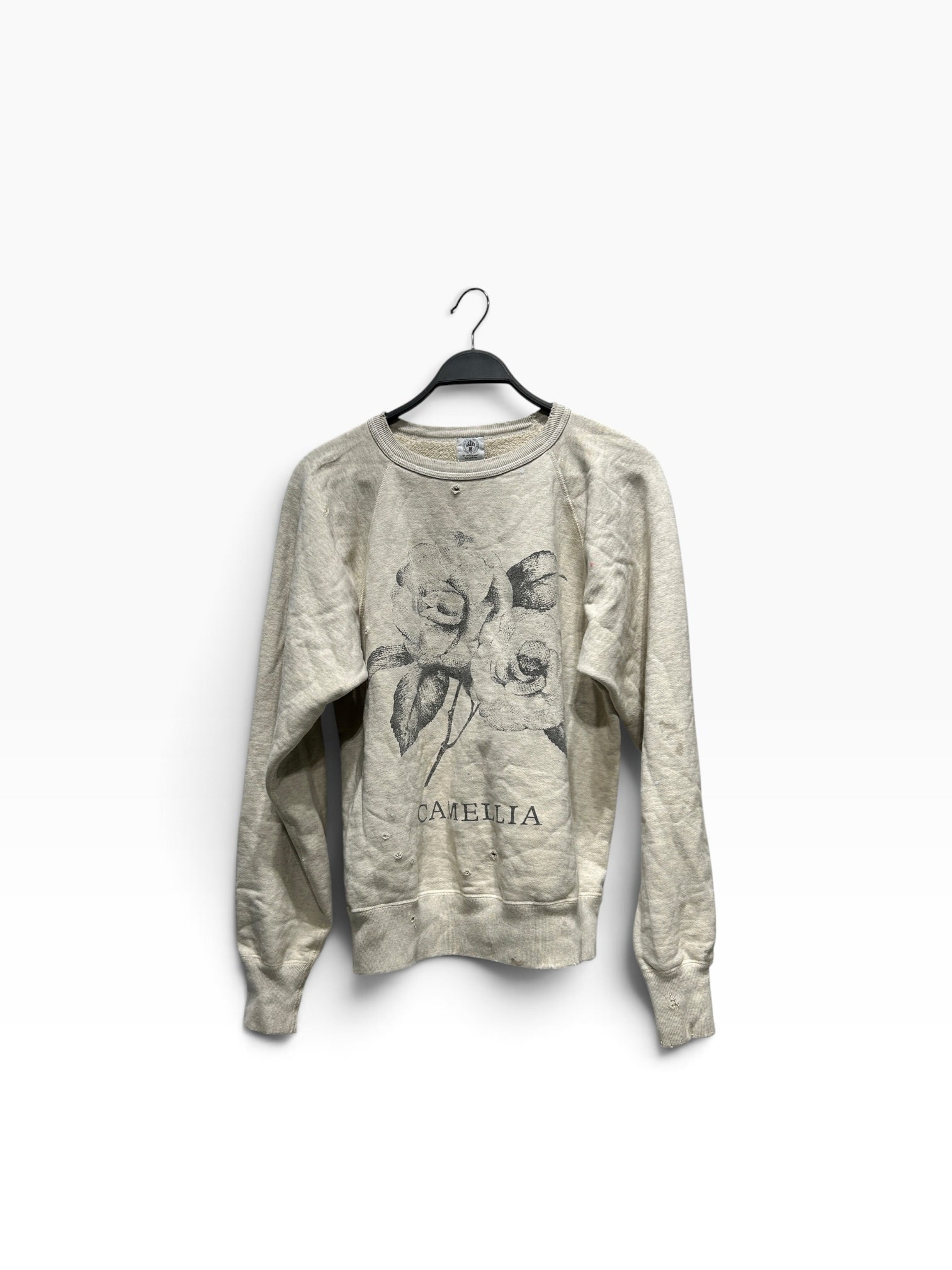SAINT MICHAEL/Sweatshirt/S/Cotton/GRY/CAMELLIA FLOWERS view 1