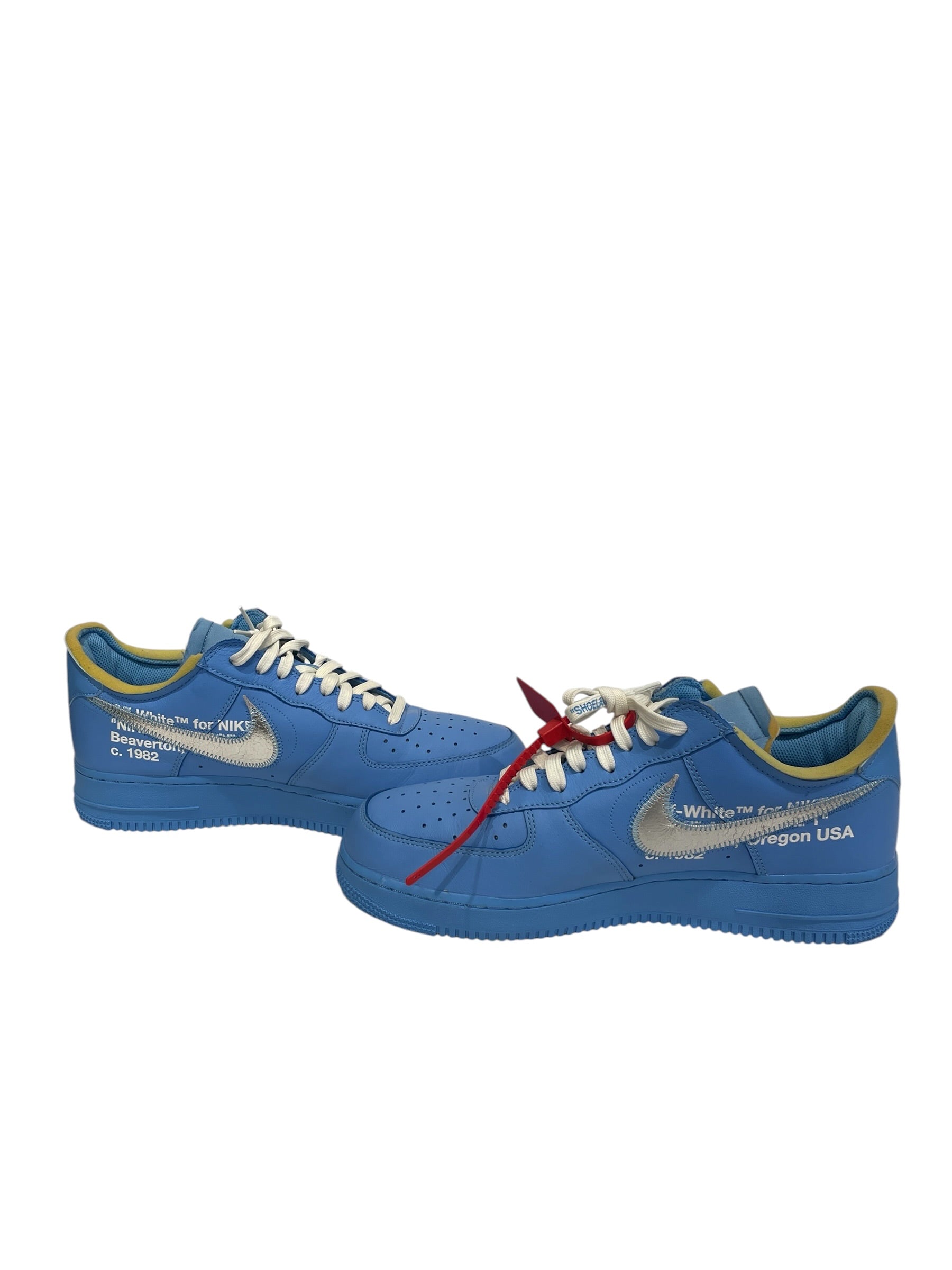 NIKE/OFF-WHITE/Low-Sneakers/US 11.5/Leather/BLU/MCA view 5