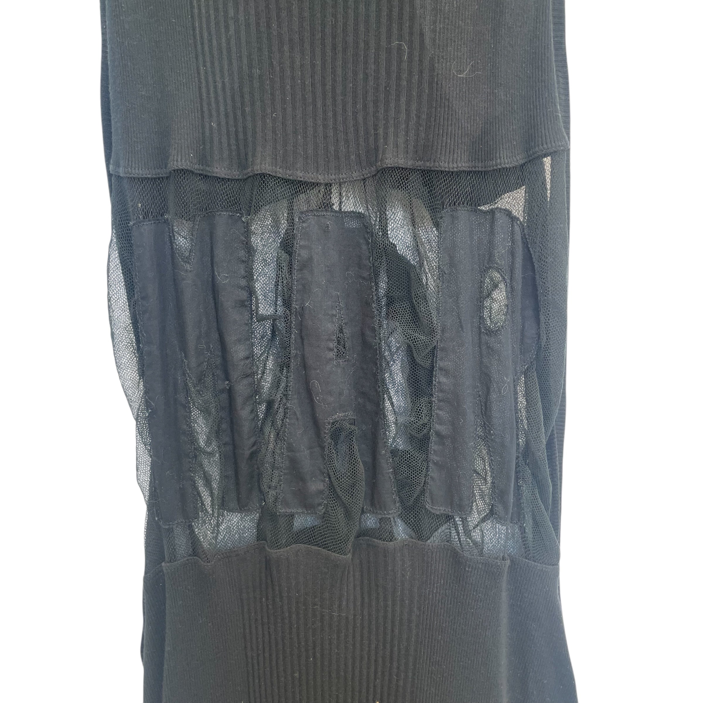 Jean Paul Gaultier/SL Dress/L/Cotton/BLK/MAILLE FEMME/MESH view 2