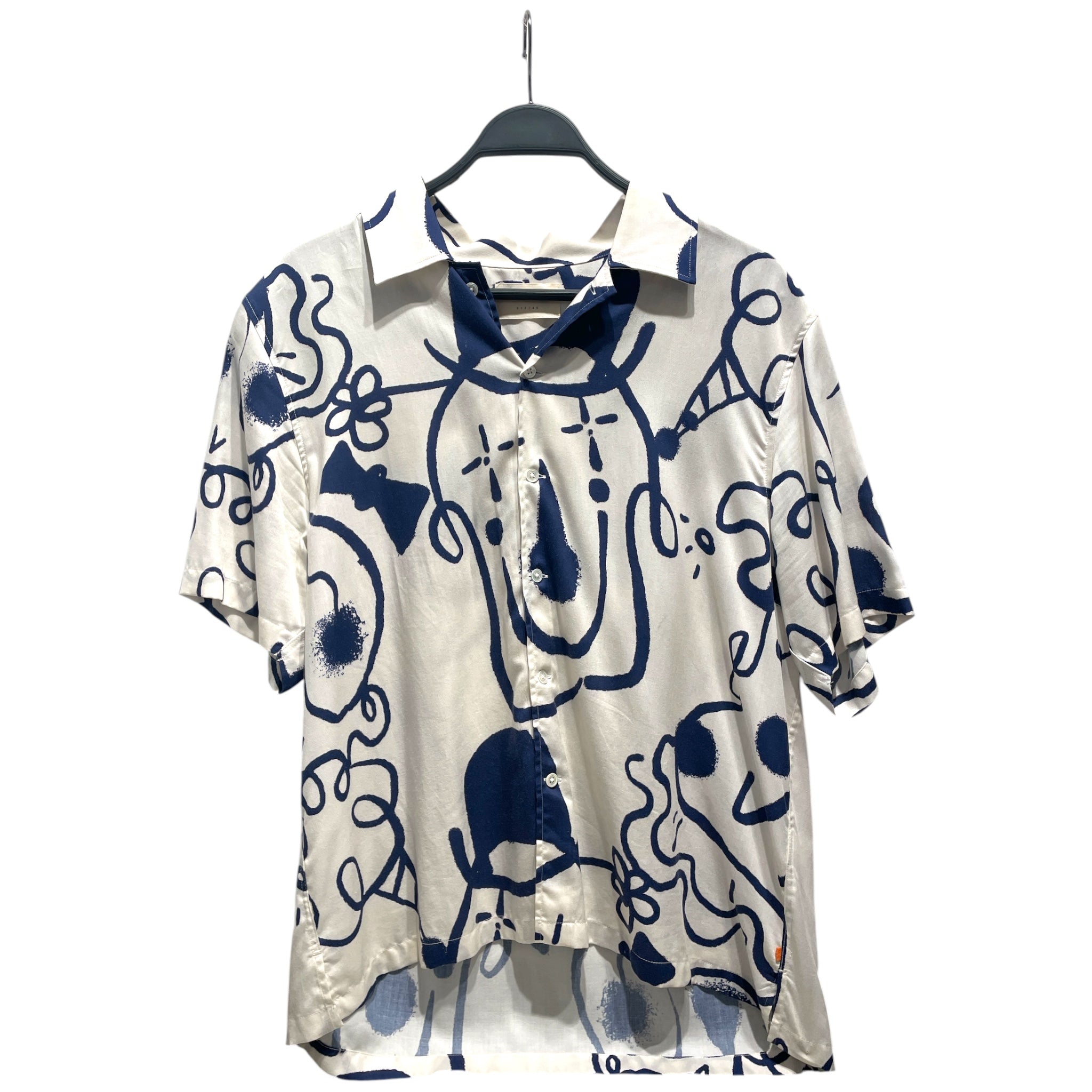 FAR AFIELD/Hawaiian Shirt/3/Cotton/WHT/All Over Print/Busey SS Shirt Clowny view 1