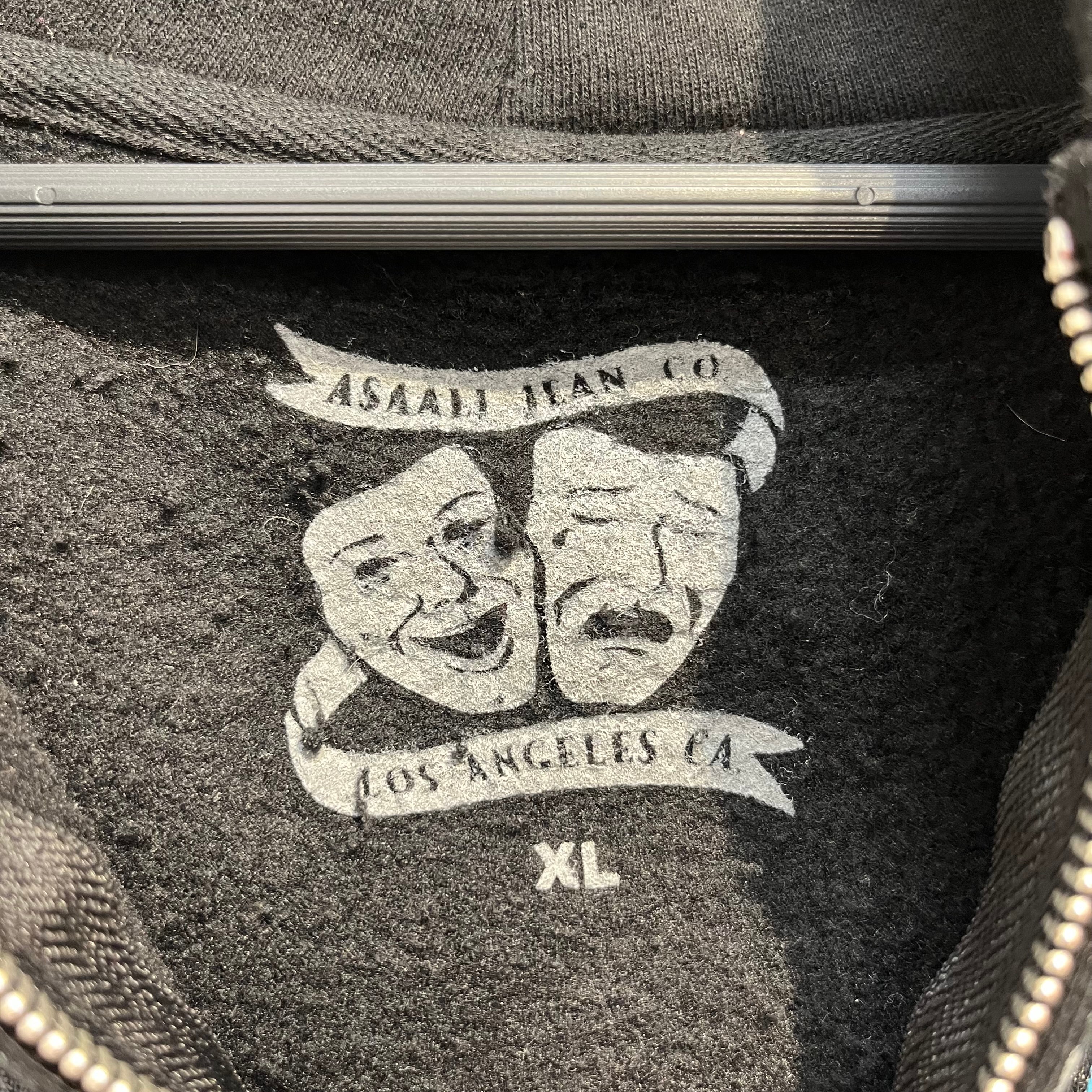 asaali/Zip Up Hoodie/XL/Graphic/Cotton/BLK/punch view 4