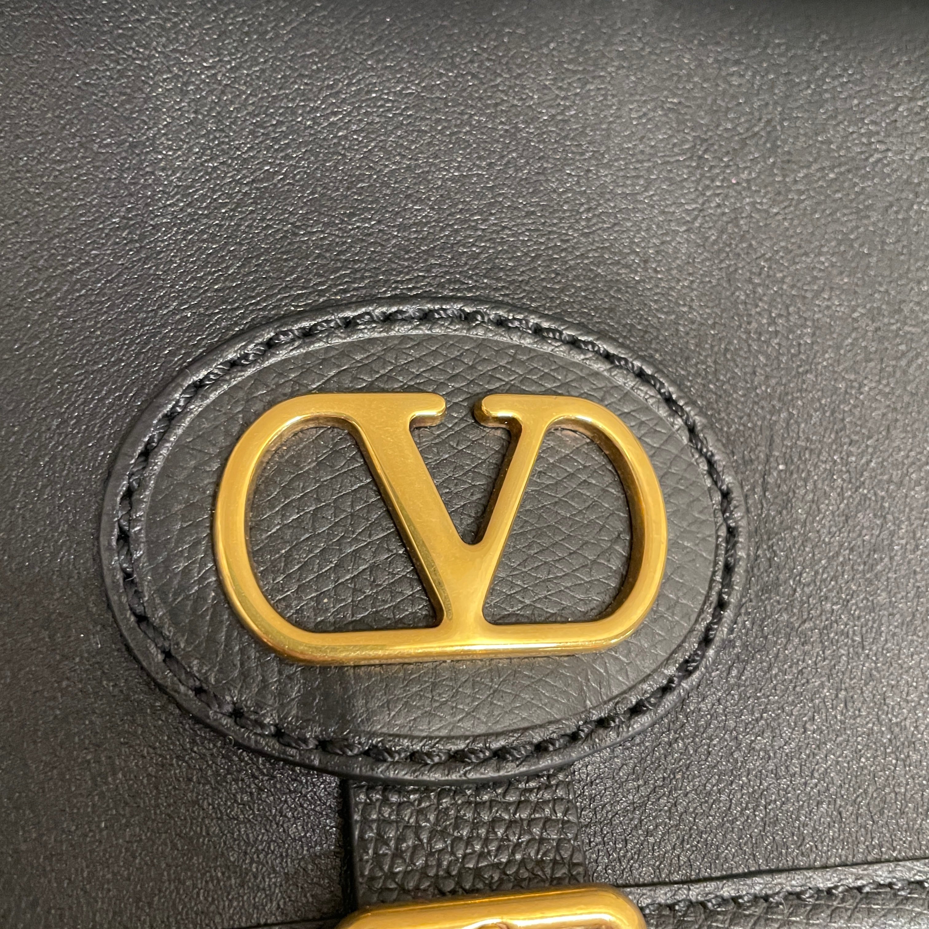 VALENTINO GARAVANI/Cross Body Bag/Leather/BLK/VG BLK SUEDE ATIBES SHOULDER B view 7
