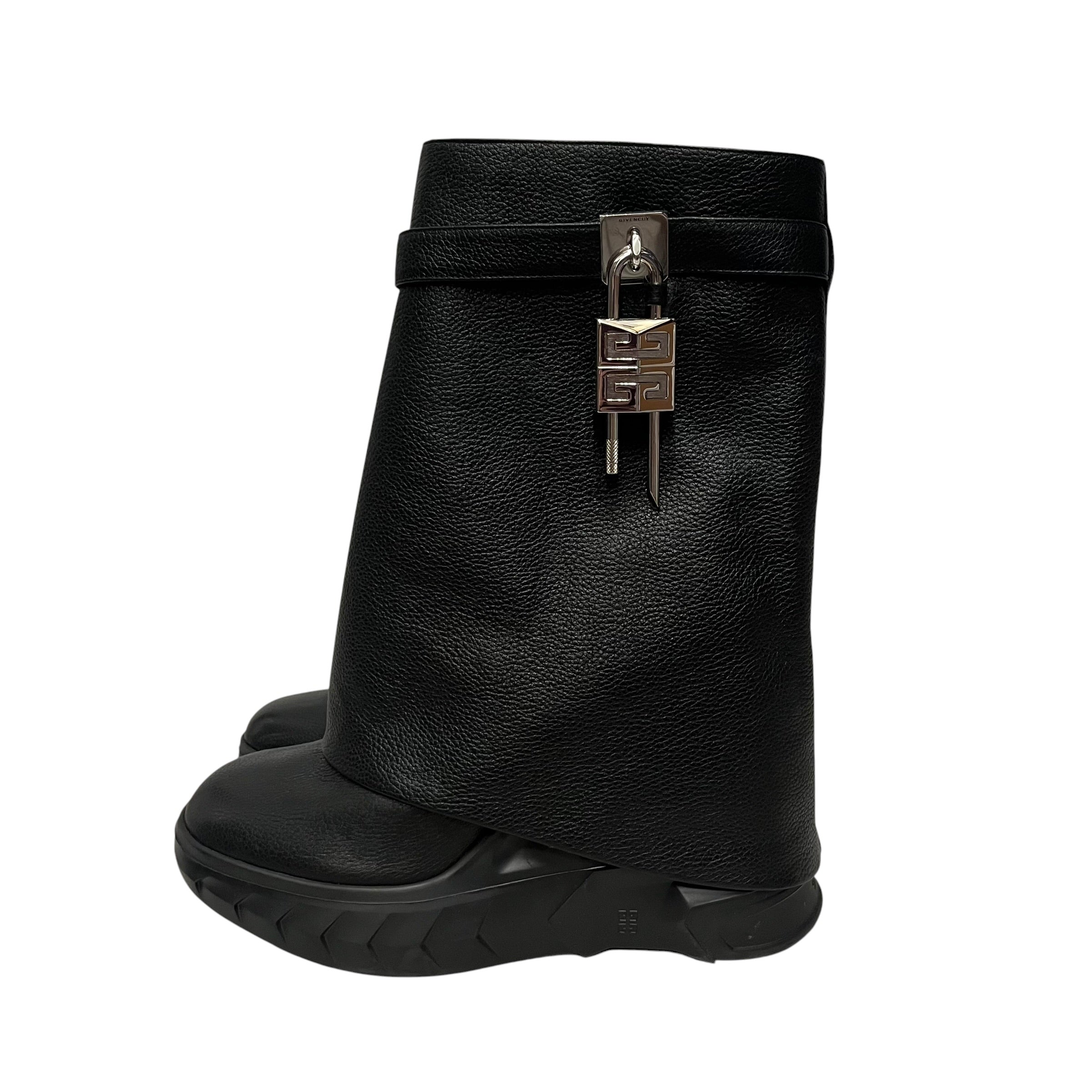 GIVENCHY/Long Boots/EU 41/Leather/BLK/Shark Lock view 3