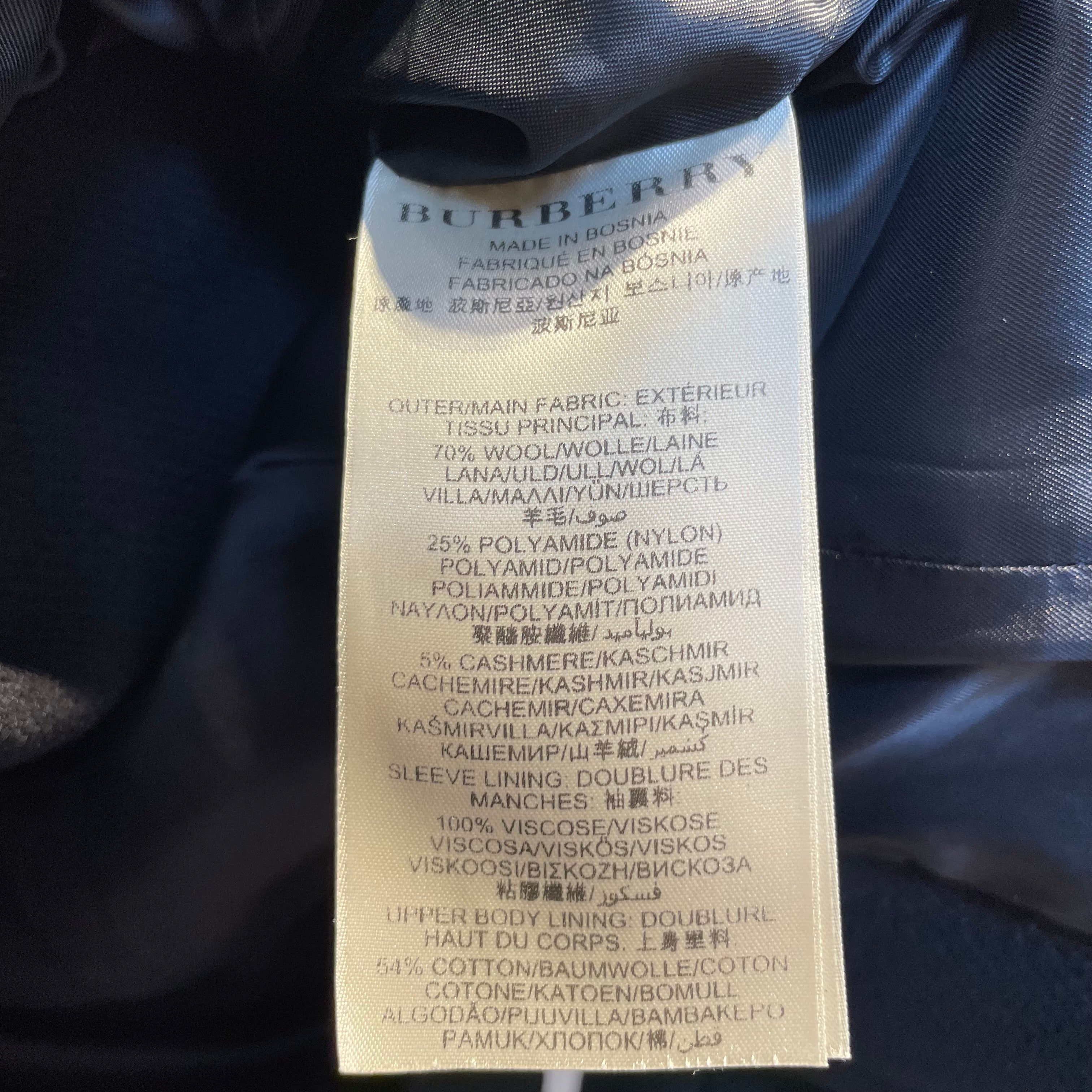 BURBERRY BRIT/Peacoat/6/Wool/BLK/DOUBLE BUTTONS/ WAIST TIE view 5