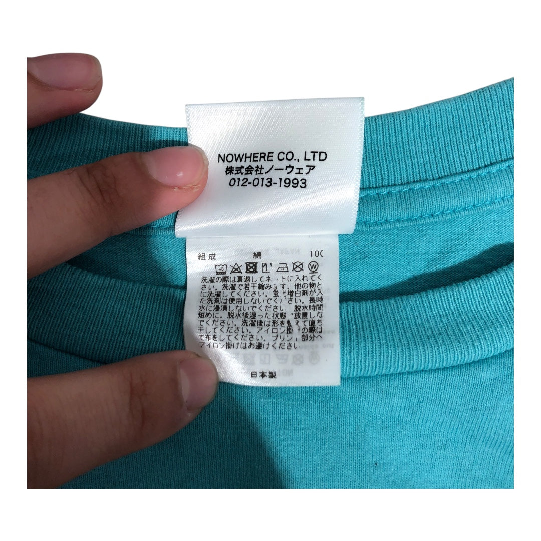 A BATHING APE/T-Shirt/M/Cotton/BLU/Graphic/TEAL WITH PURPLE AND GREEN view 4