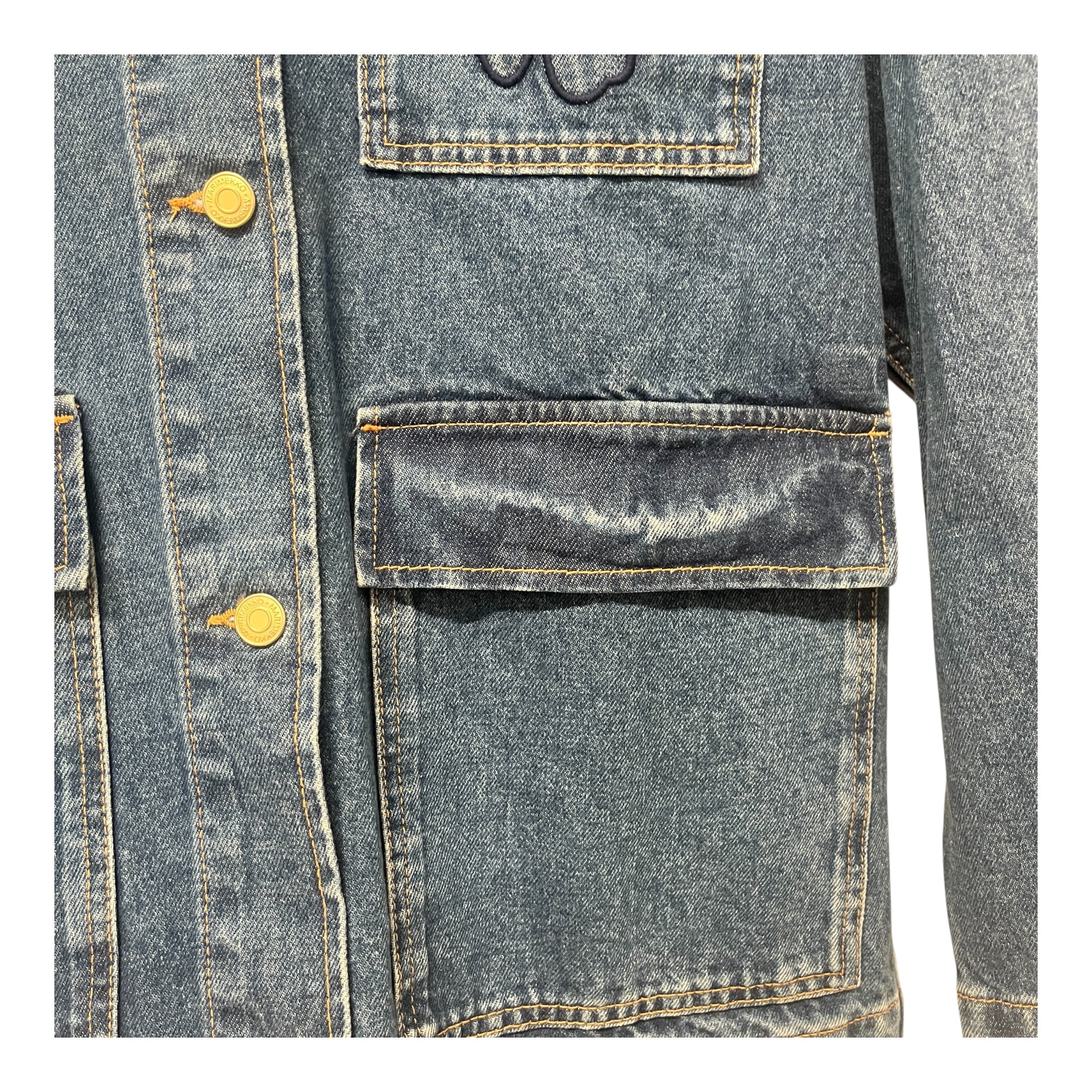 marimekko/Denim Jkt/S/Denim/IDG/Single Breasted/POWERI UNIKKO view 4