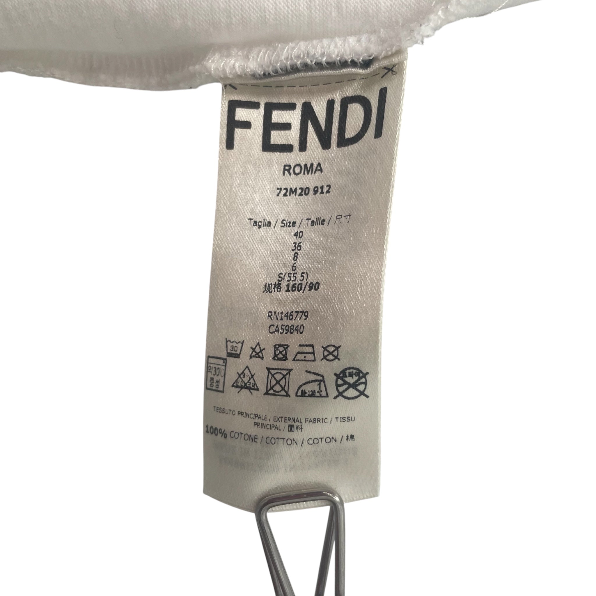 FENDI/T-Shirt/S/Cotton/WHT/ view 4
