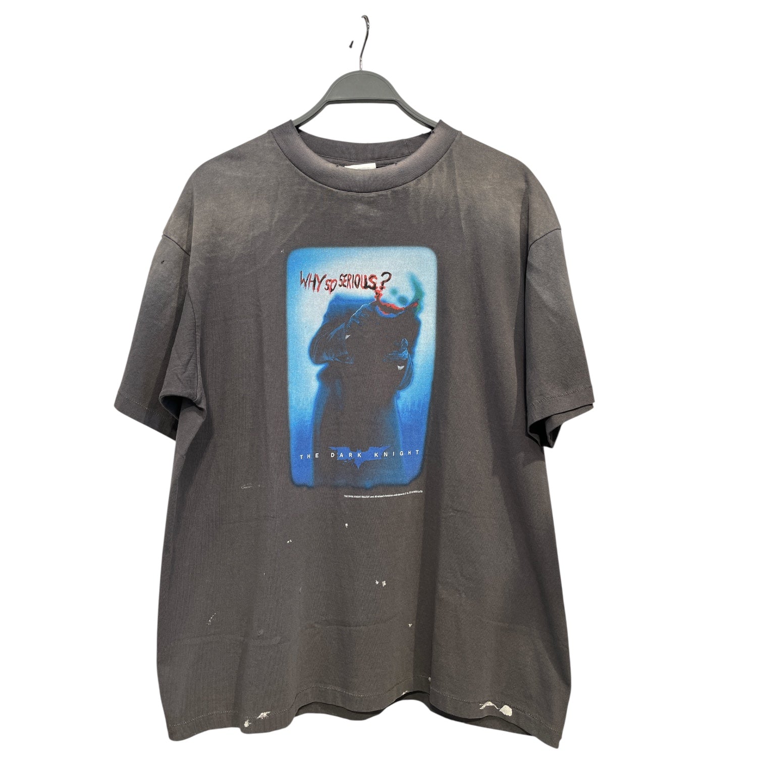 SAINT MICHAEL/T-Shirt/M/Cotton/GRY/JOKER WHY SO SERIOUS view 1