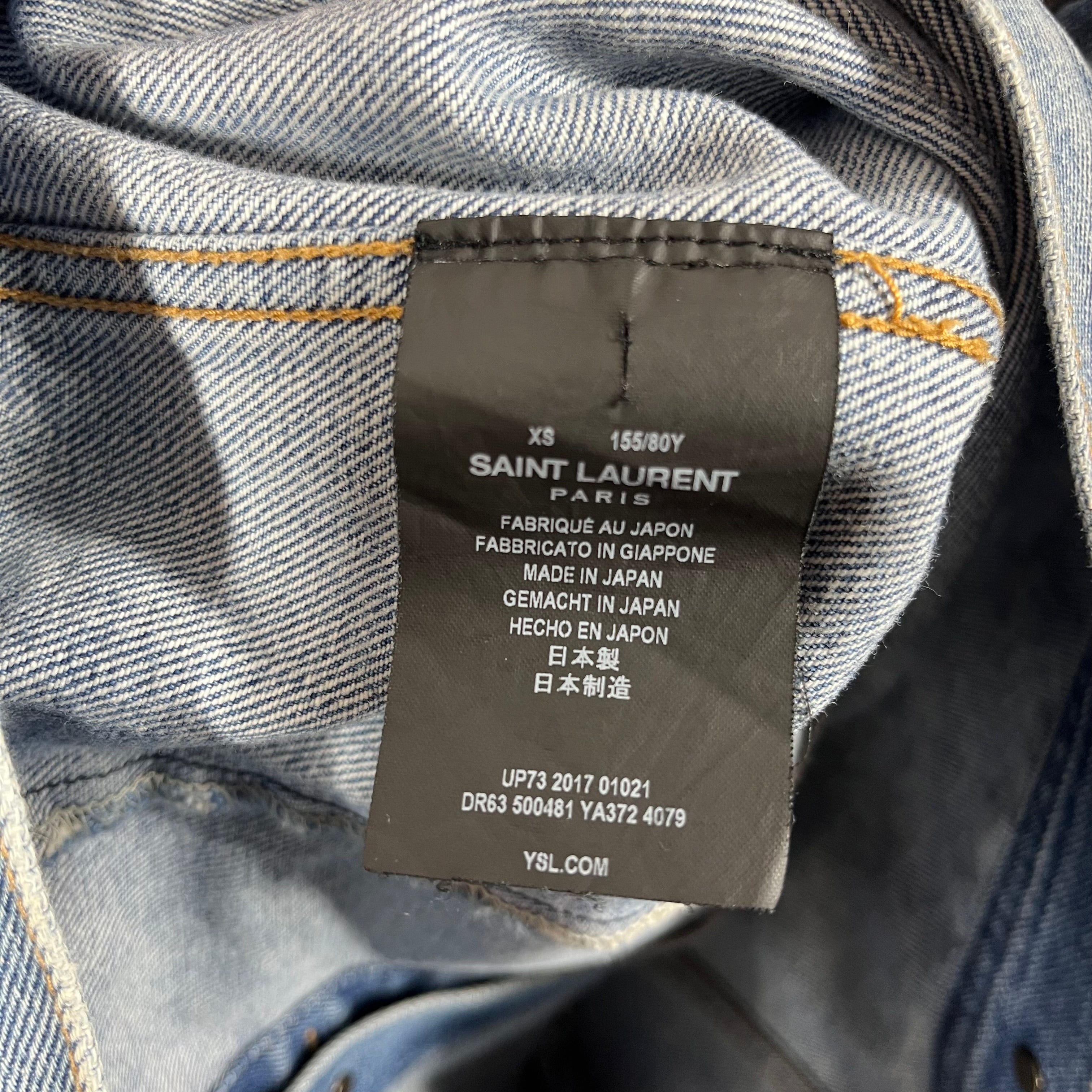 SAINT LAURENT/Denim Jkt/XS/Denim/IDG/LOVE ME FOREVER PATCH view 4