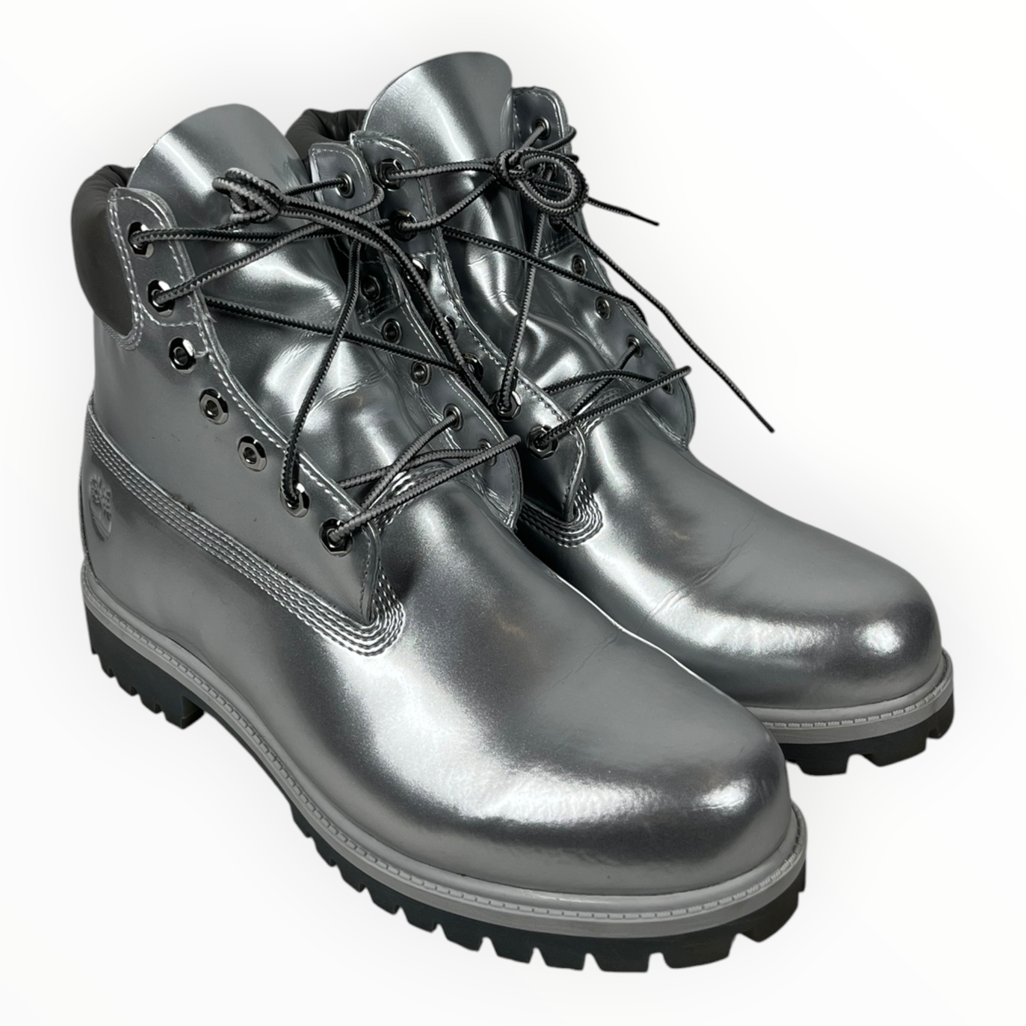 Timberland/Veneda Carter/Lace Up Boots/US 10.5/Leather/SLV/SILVER TIMBERLANDS view 1