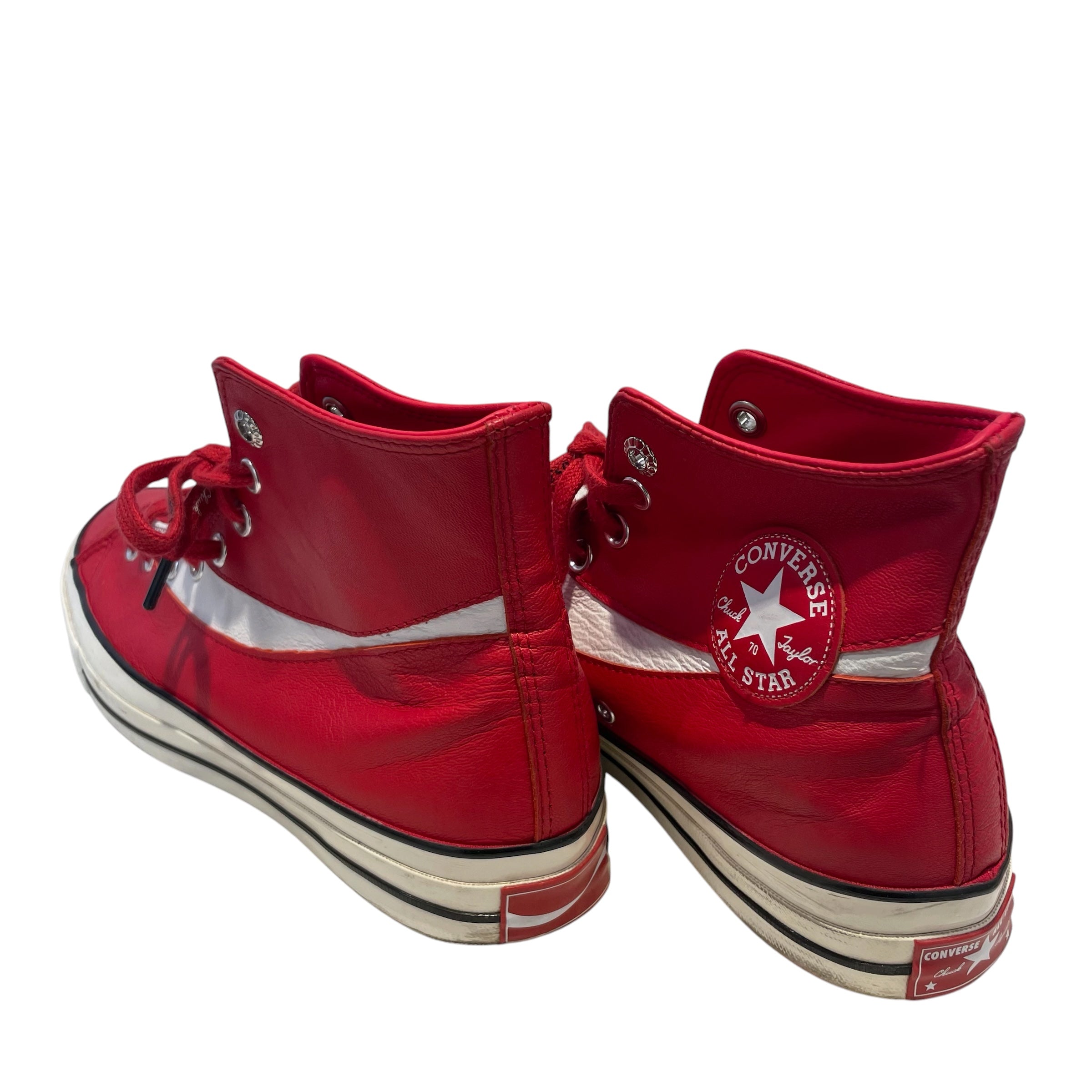 CONVERSE/Coca･Cola/Hi-Sneakers/US 9.5/Leather/RED/WHITE SWOOSH, RED LACES view 2