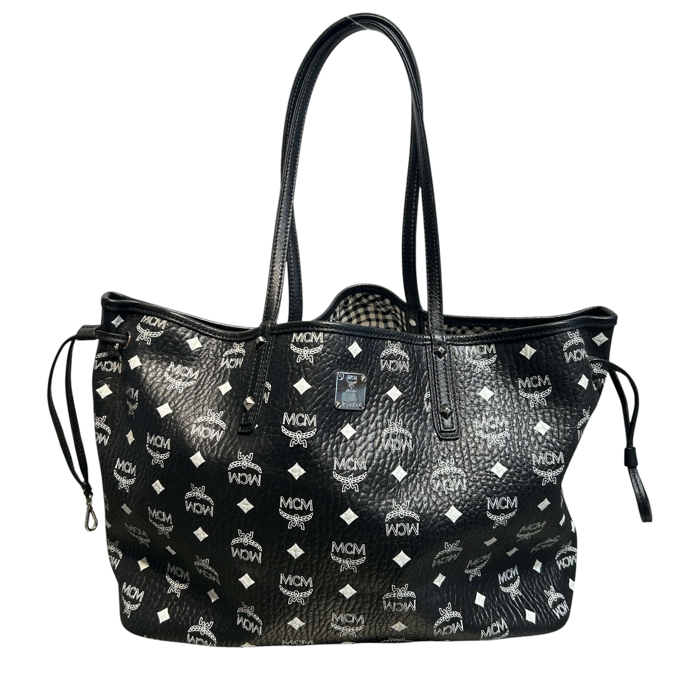 MCM/Tote Bag/Monogram/Leather/BLK/Reversible Totebag with Pouch view 1