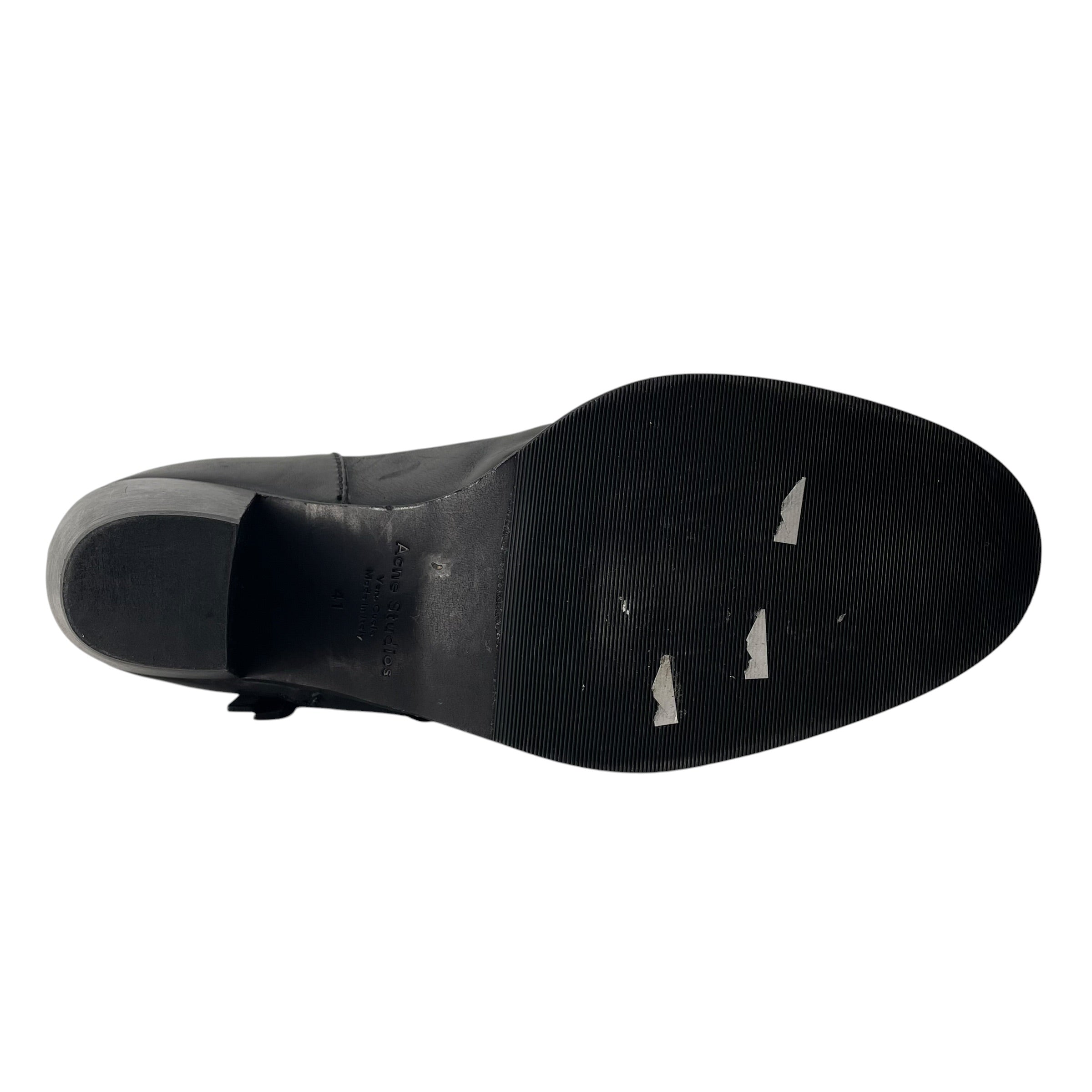 Acne Studios/Ankle Boots/EU 41/Leather/BLK/PISTOL SHORT BOOT view 5