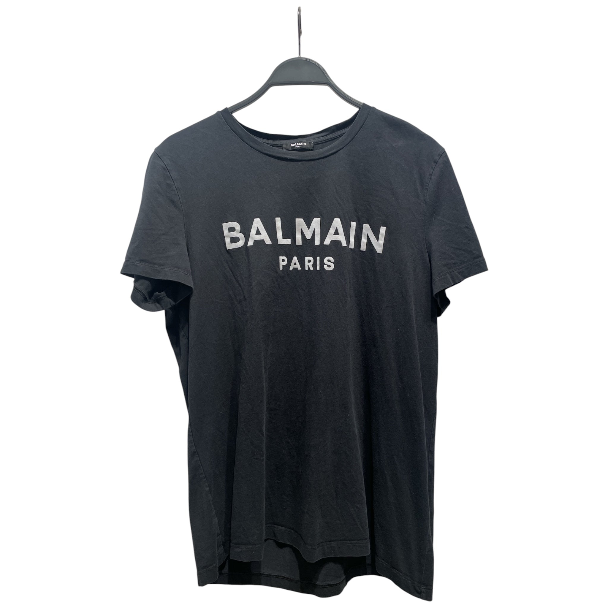 BALMAIN/T-Shirt/XL/Cotton/BLK/Balmain Logo-T view 1