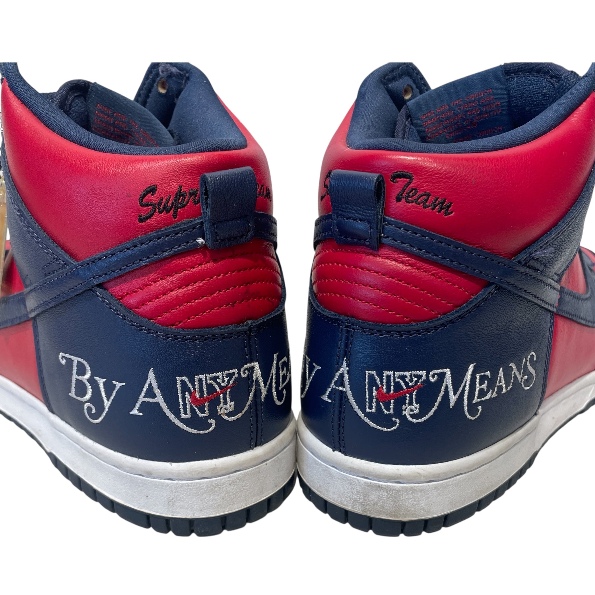 NIKE/Supreme/DUNK HIGH OG QS/Hi-Sneakers/US 8/Leather/RED/DN3741-600 view 3