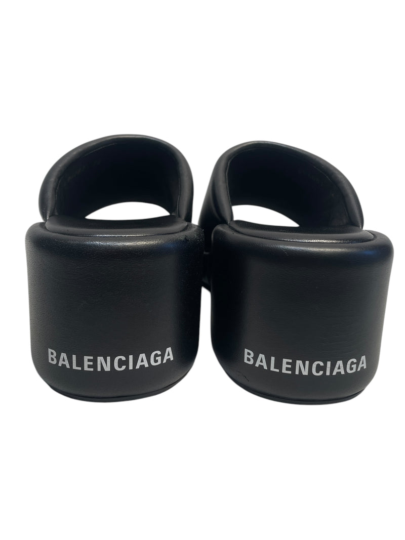 BALENCIAGA/Sandals/US 5.5/BLK/platform slides