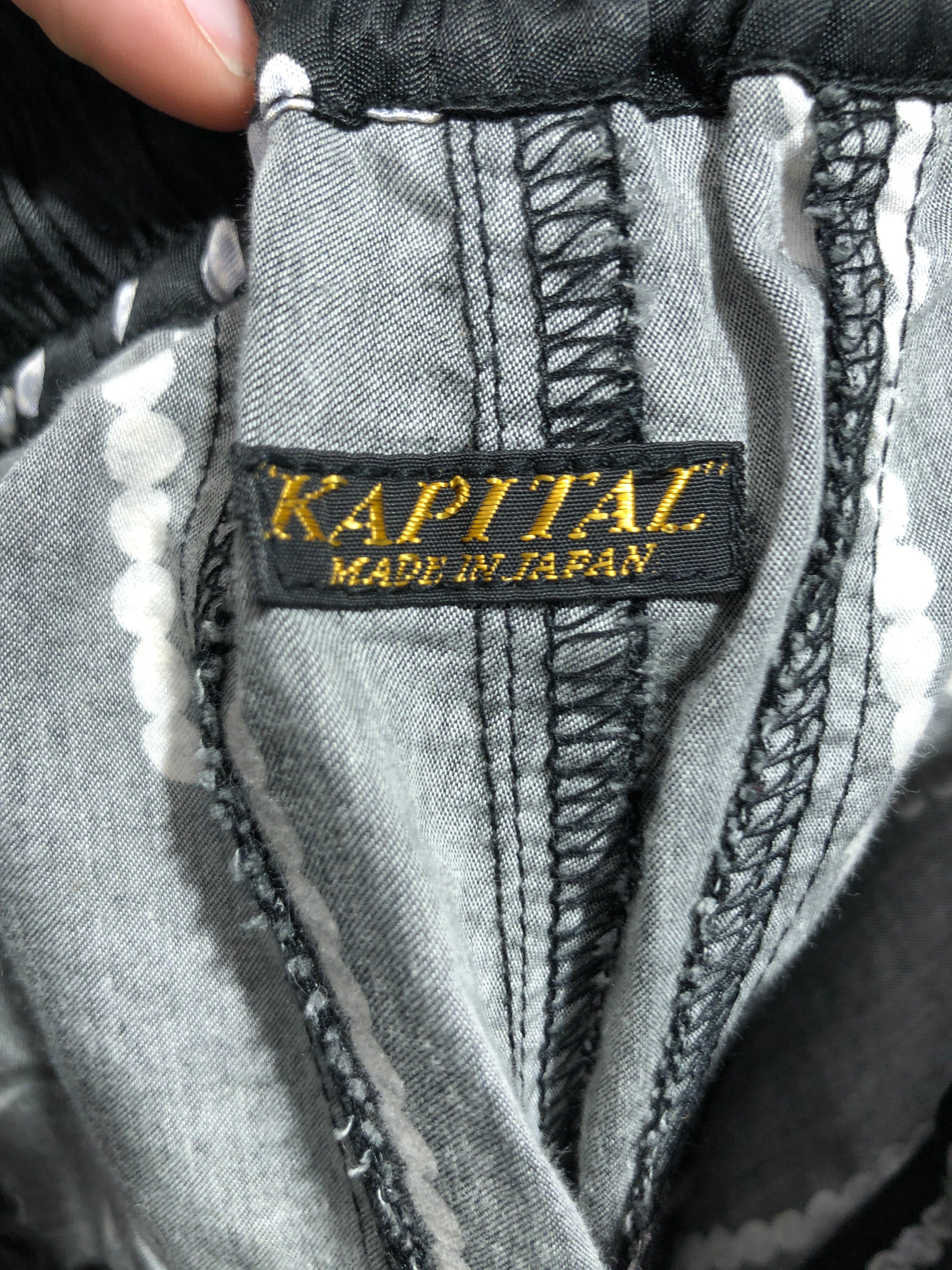 KAPITAL/Pants/1/Rayon/BLK/All Over Print/strings of pearls view 5